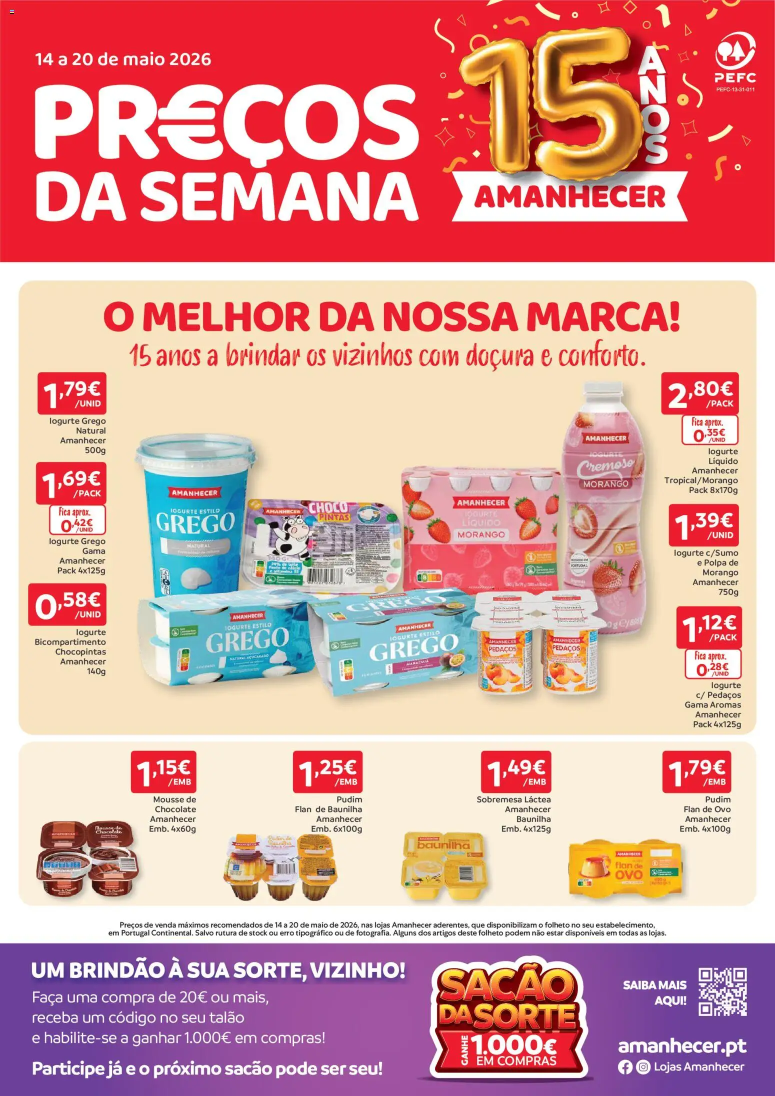 Pré-visualização do folheto da loja Amanhecer válida a partir de 14/05/2026