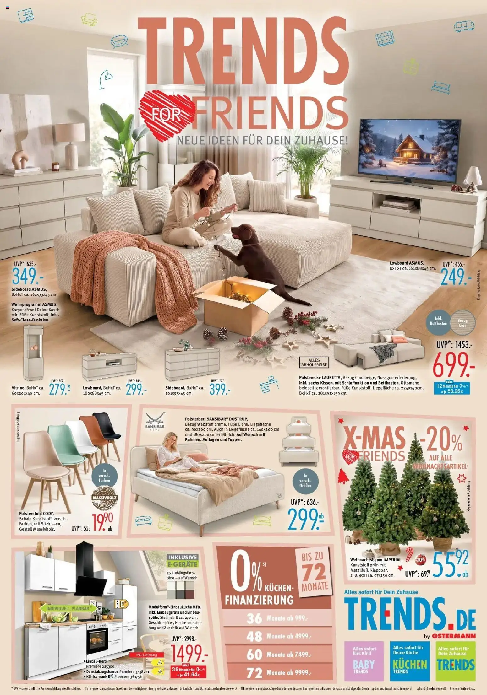 Vorschau von dem Prospekt des Geschäftes Trends, gültig ab dem 31.10.2026 - Kühlschrank, Kuchen, Küche, Sideboard, Lowboard, Polsterbett