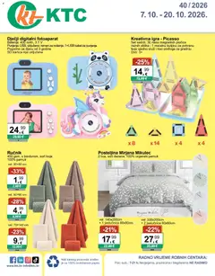 Pregled letka KTC Katalog igračke i tekstil trgovine KTC vrijedi od 07.10.2026