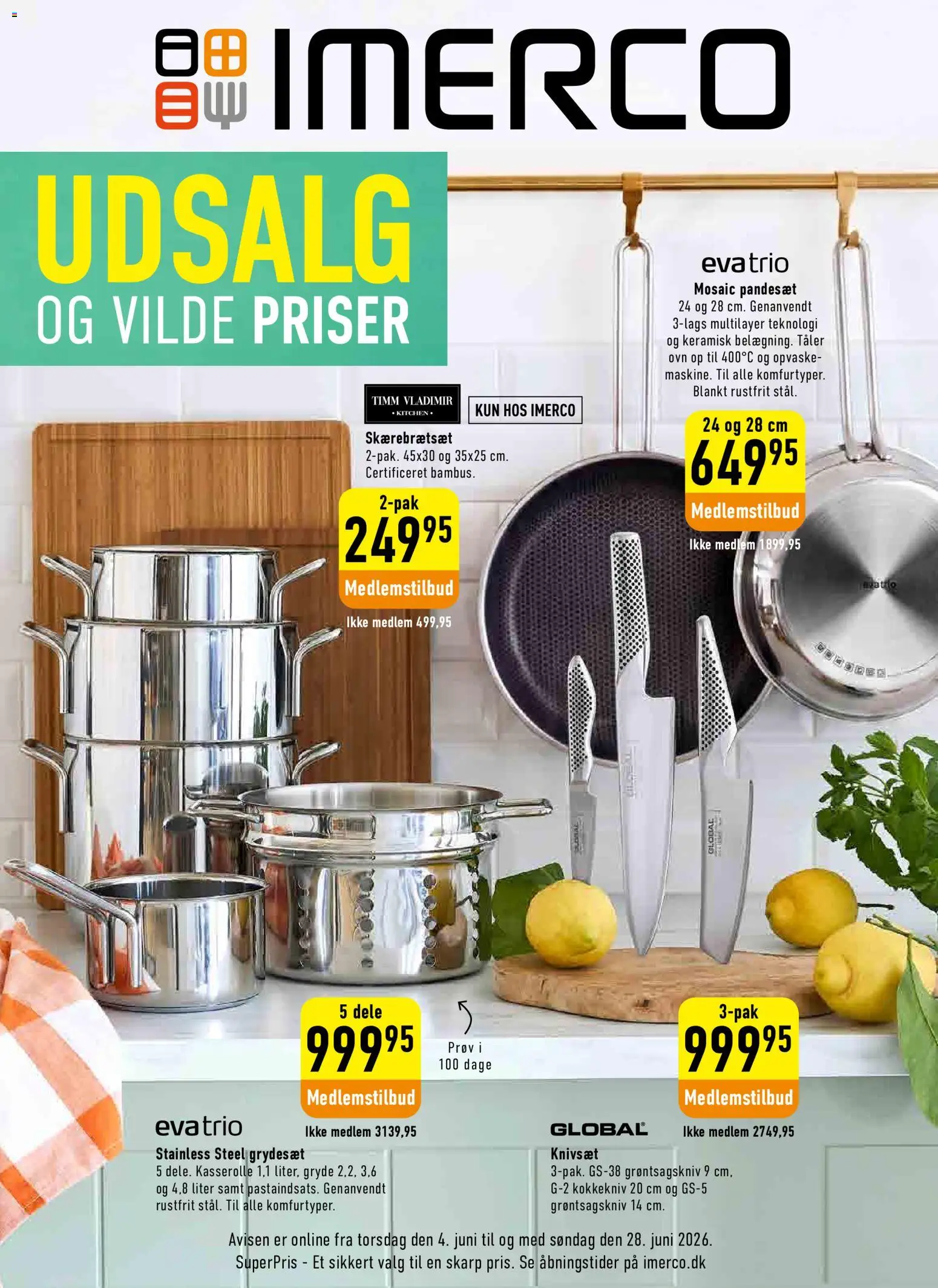 Eksempel på tilbudsavis Imerco - Tilbudsavis UDSALG OG VILDE PRISER fra butik Imerco gyldig fra 04/06/2026 - Ovn
