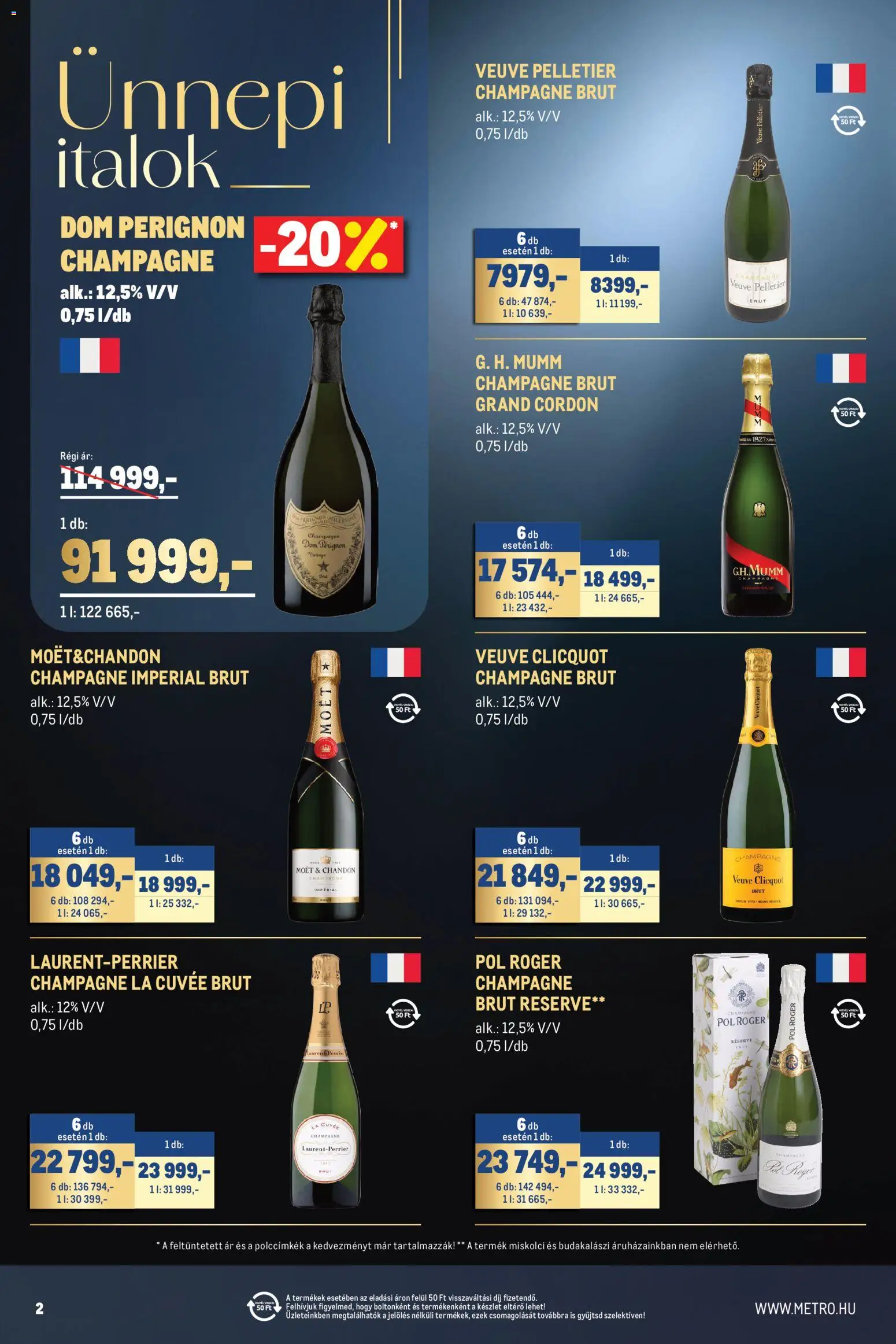 Metro - Metro Ünnepi Italok katalógus 2026/11 megtekintése, amely érvényes 2026.11.02.-től - Dom Perignon, Só, Moët, Italok, Cuvée