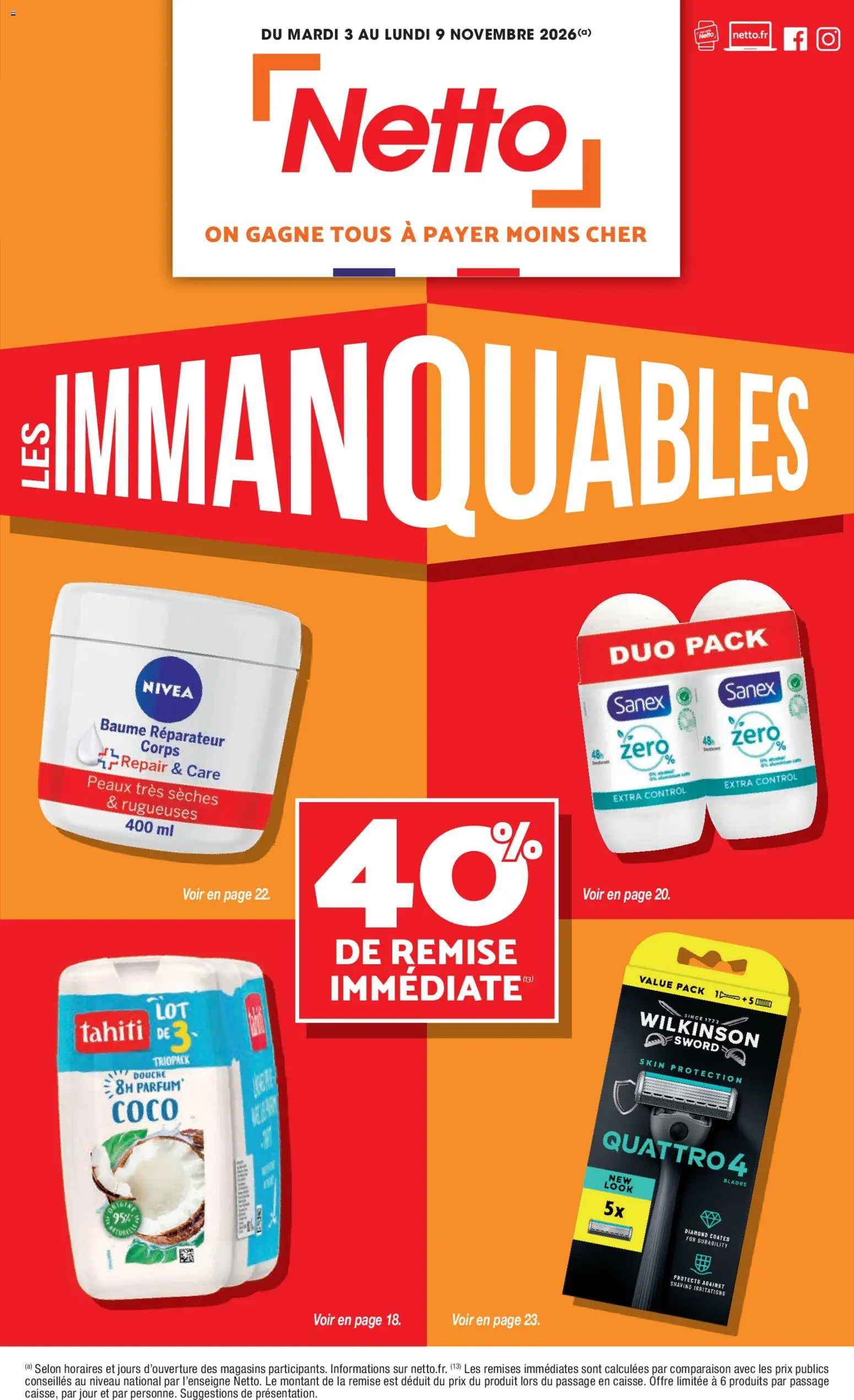Prévisualisation de Netto - Temps fort Novembre du magasin Netto formulaire valide 03/11/2026 - Coco, Parfum, Douche