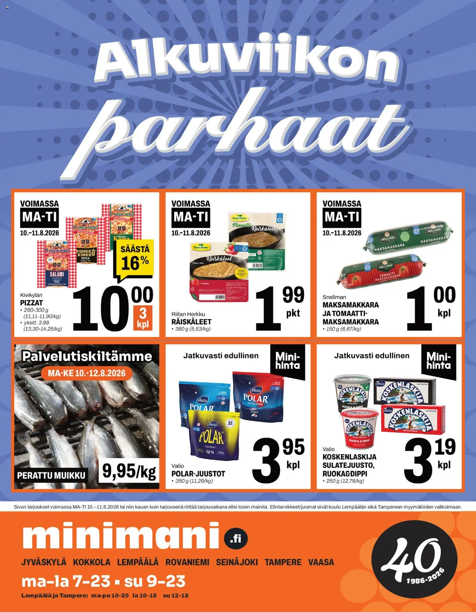 Kaupan Minimani Minimani tarjoukset esikatselu, voimassa 10/08/2026