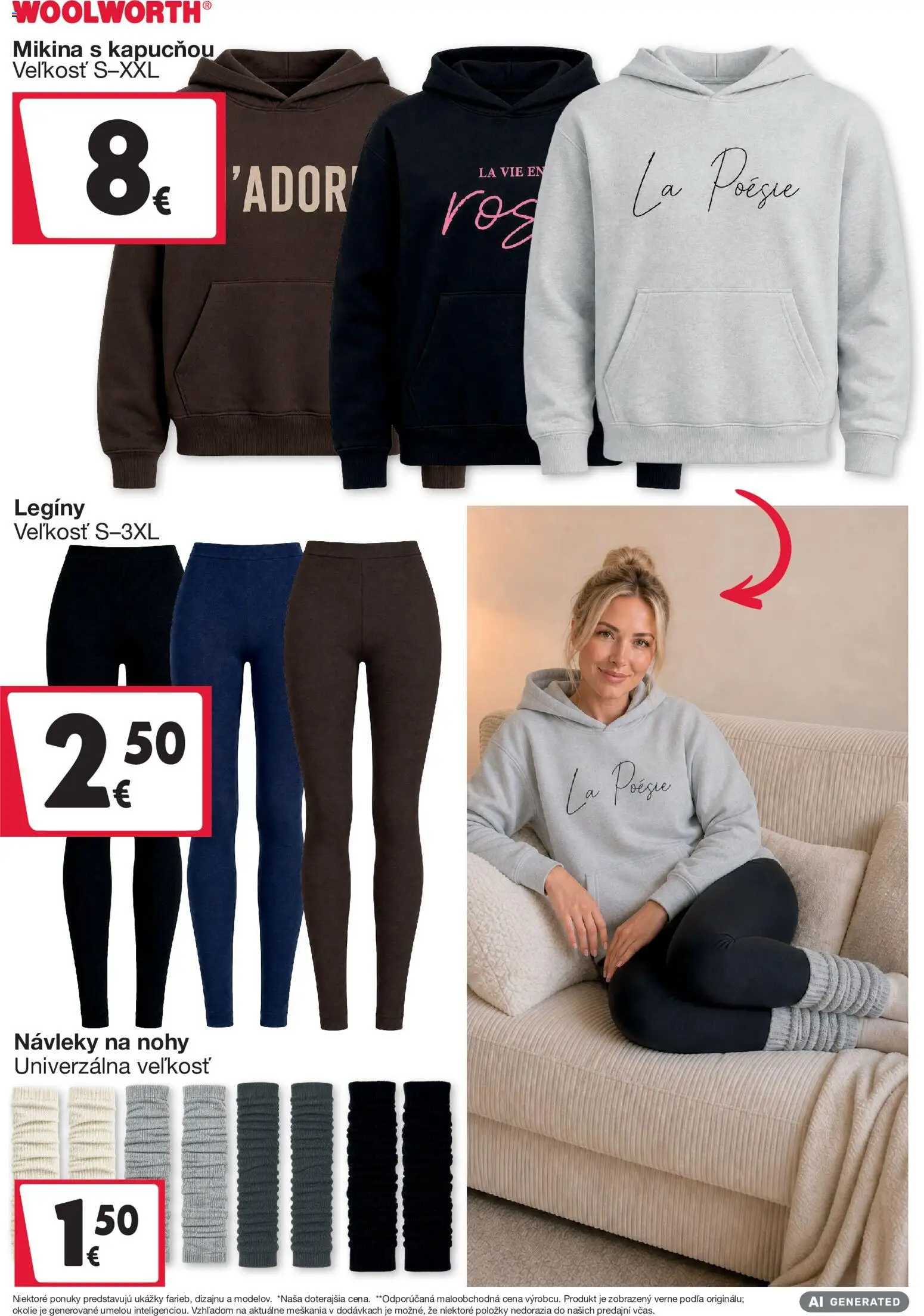 Náhľad Woolworth letáku platného od 11.09.2026 - Mikina, Legíny