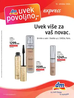 Pregled DM Drogerie kataloga - važi od 16.10.2026