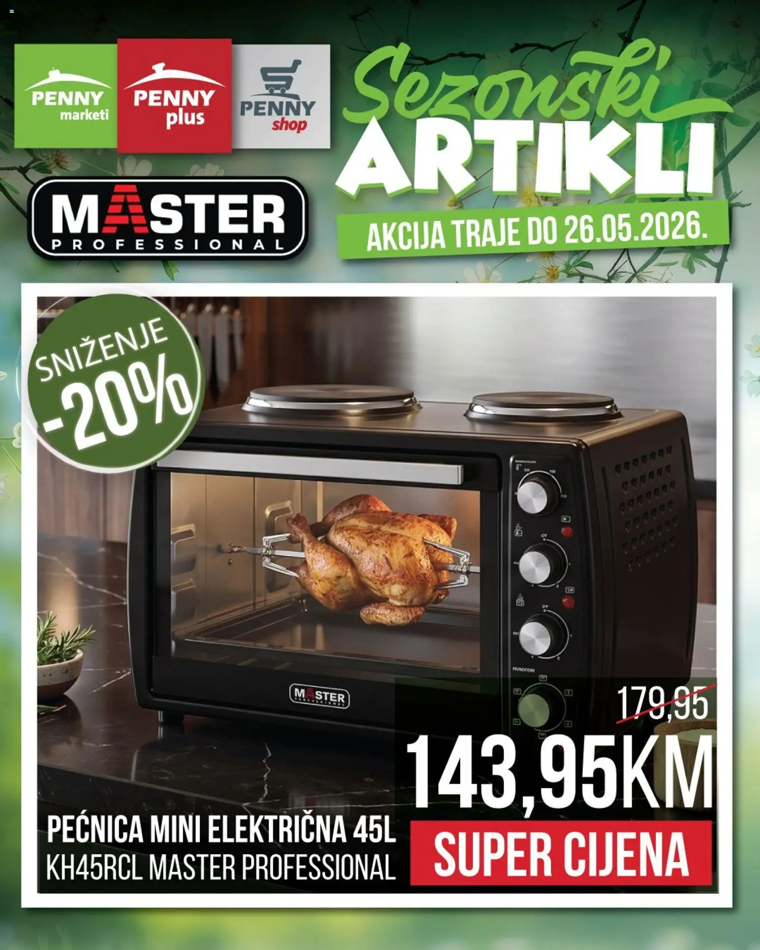 Pregled letka Penny Marketi Sezonski artikli trgovine Penny Marketi vrijedi od 25.05.2026
