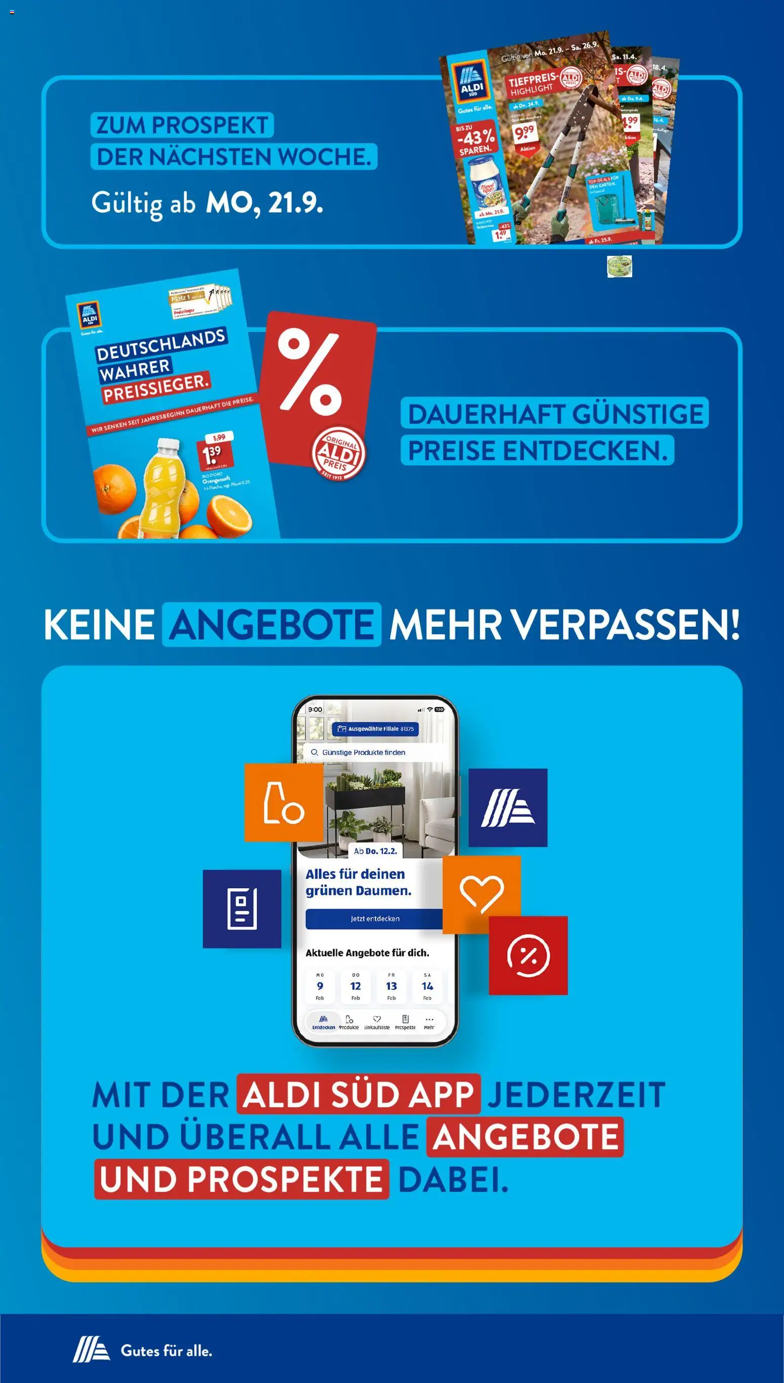 Vorschau von dem Prospekt des Geschäftes Aldi Süd, gültig ab dem 14.09.2026 - Orangensaft