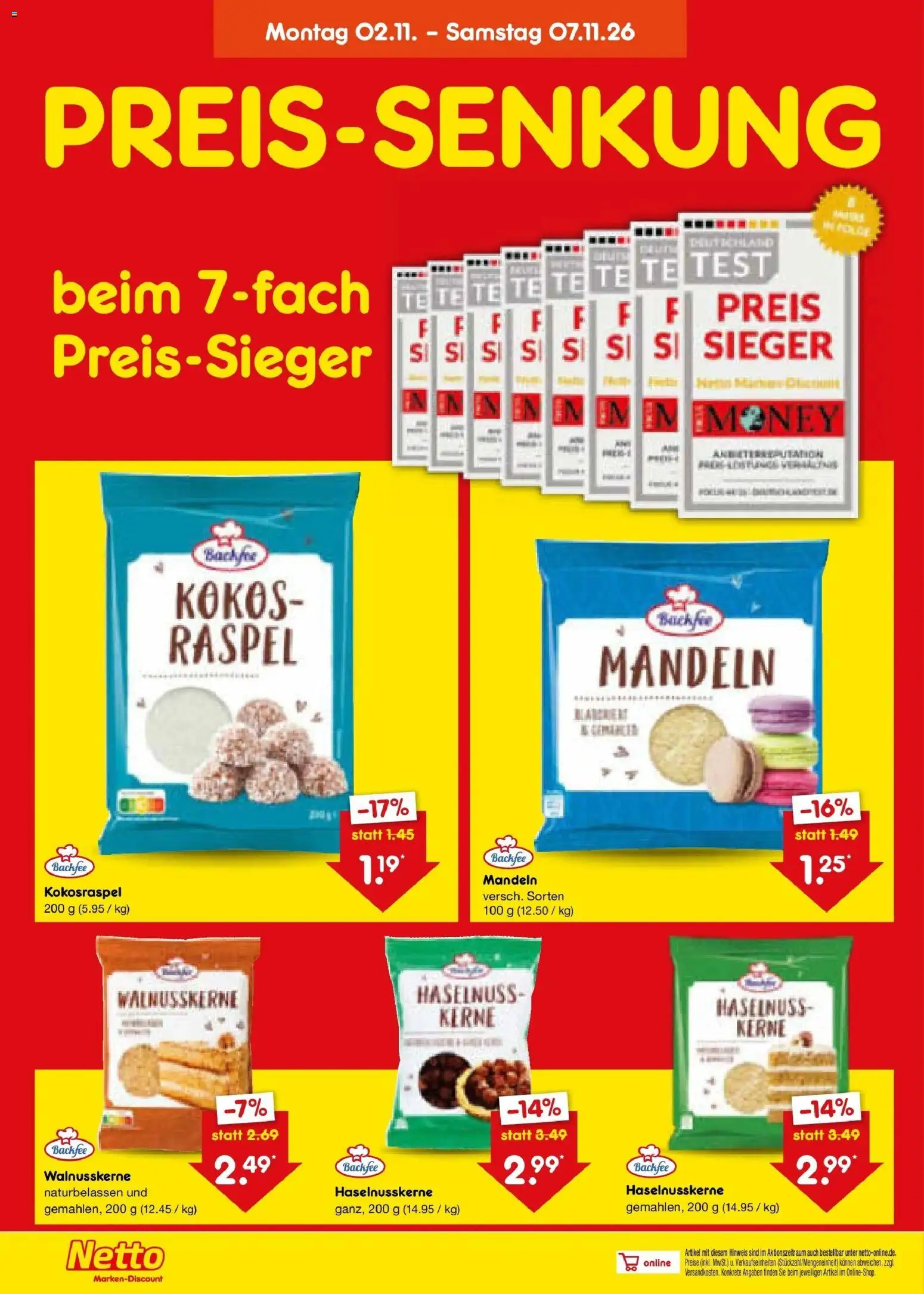 Vorschau von dem Prospekt des Geschäftes Netto Marken-Discount, gültig ab dem 02.11.2026 - Mandeln