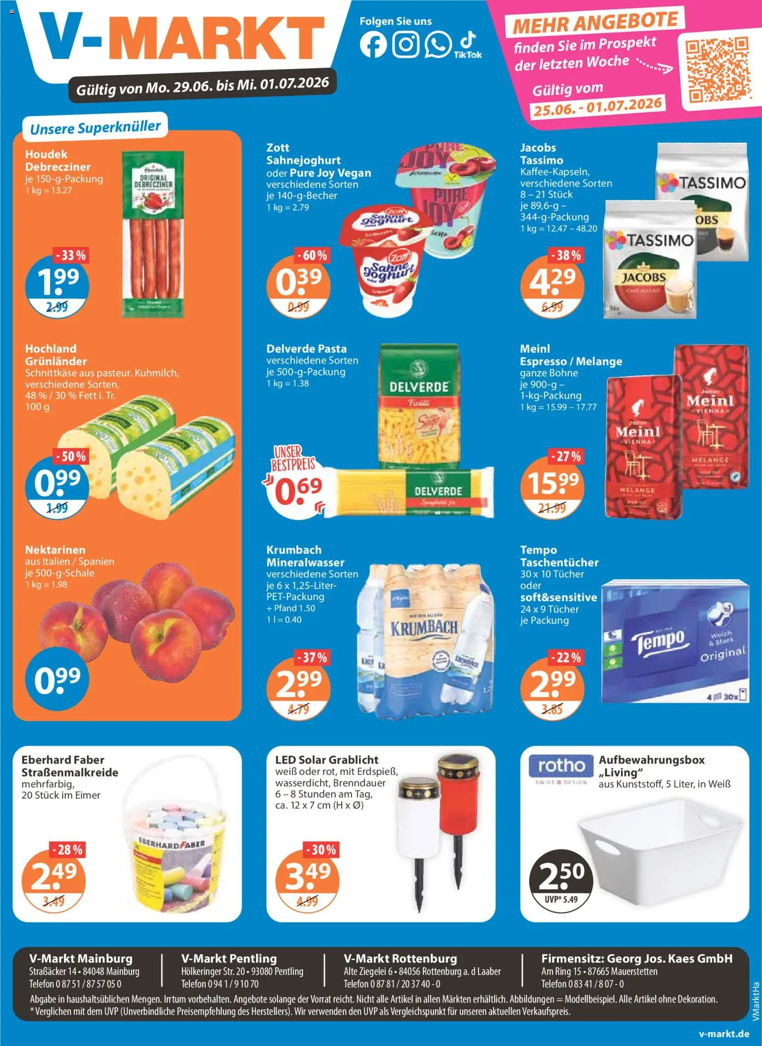 Vorschau von dem Prospekt des Geschäftes V-Markt, gültig ab dem 29.06.2026