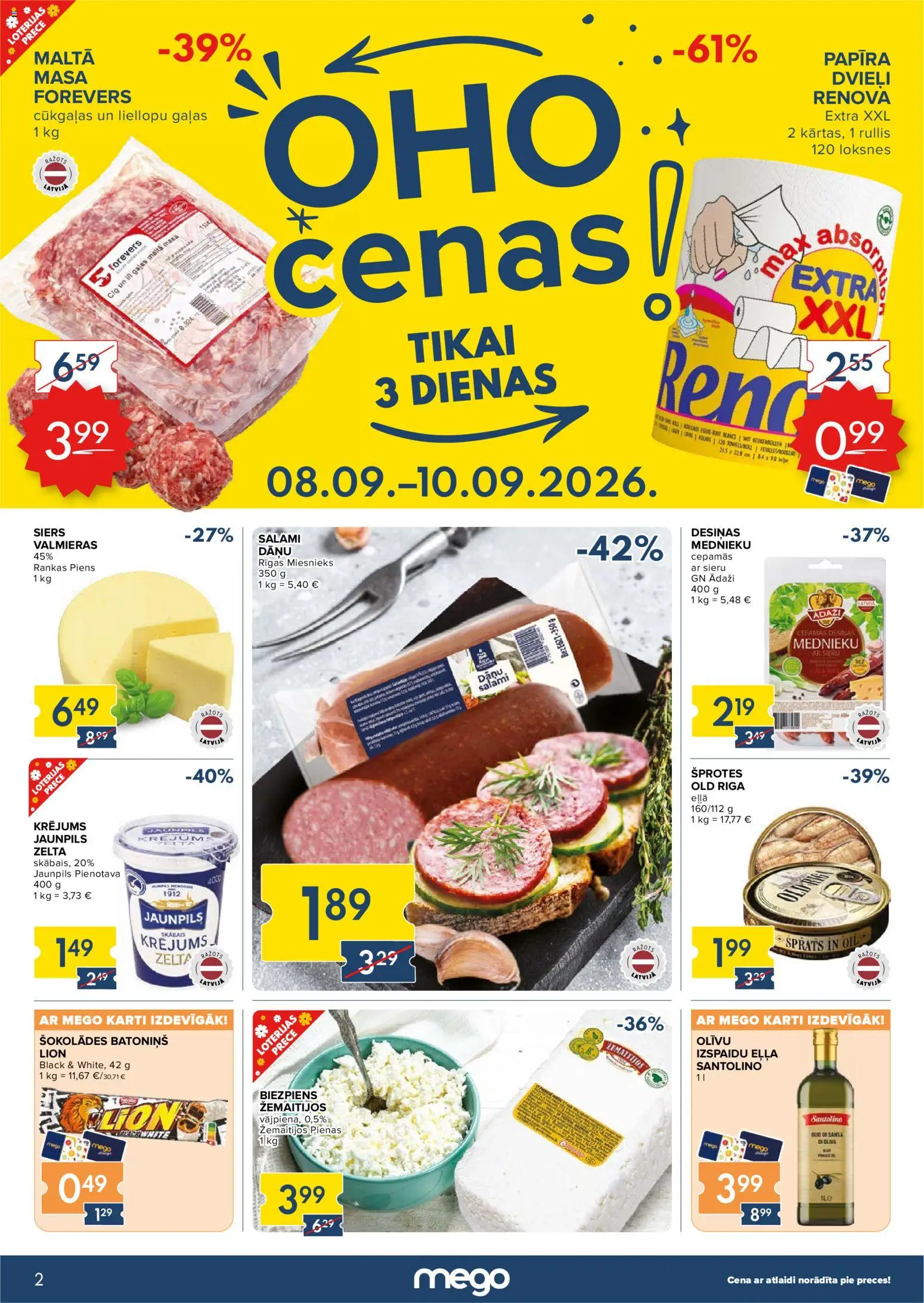 Skatīt Mego akciju bukletu, derīgs no 08.09.2026.