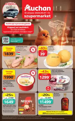 Auchan - Auchan Szupermarket akciós újság megtekintése, amely érvényes 2026.05.07.-től
