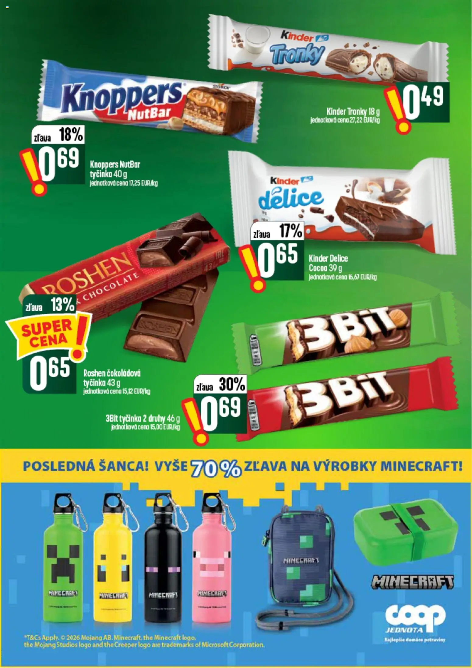 Náhľad COOP Jednota letáku platného od 10.09.2026 - Kinder, Čokoládová tyčinka