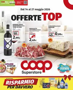 Anteprima dell'opuscolo COOP volantino Superstore Offerte Top Cassano d'Adda dal negozio COOP valido da 14/05/2026