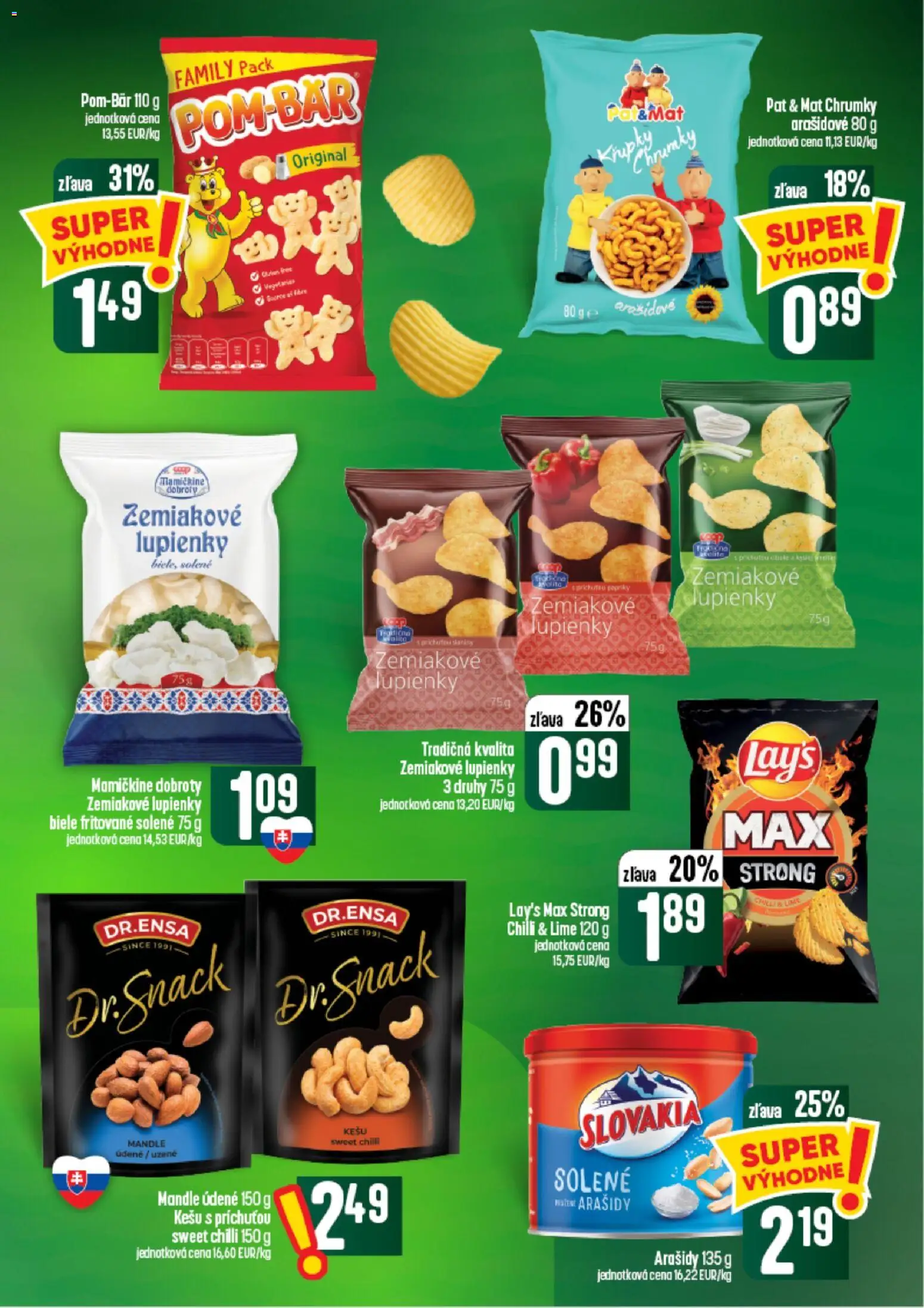 Náhľad COOP Jednota letáku platného od 24.09.2026 - Mandle, Chilli, Arašidy, Kešu