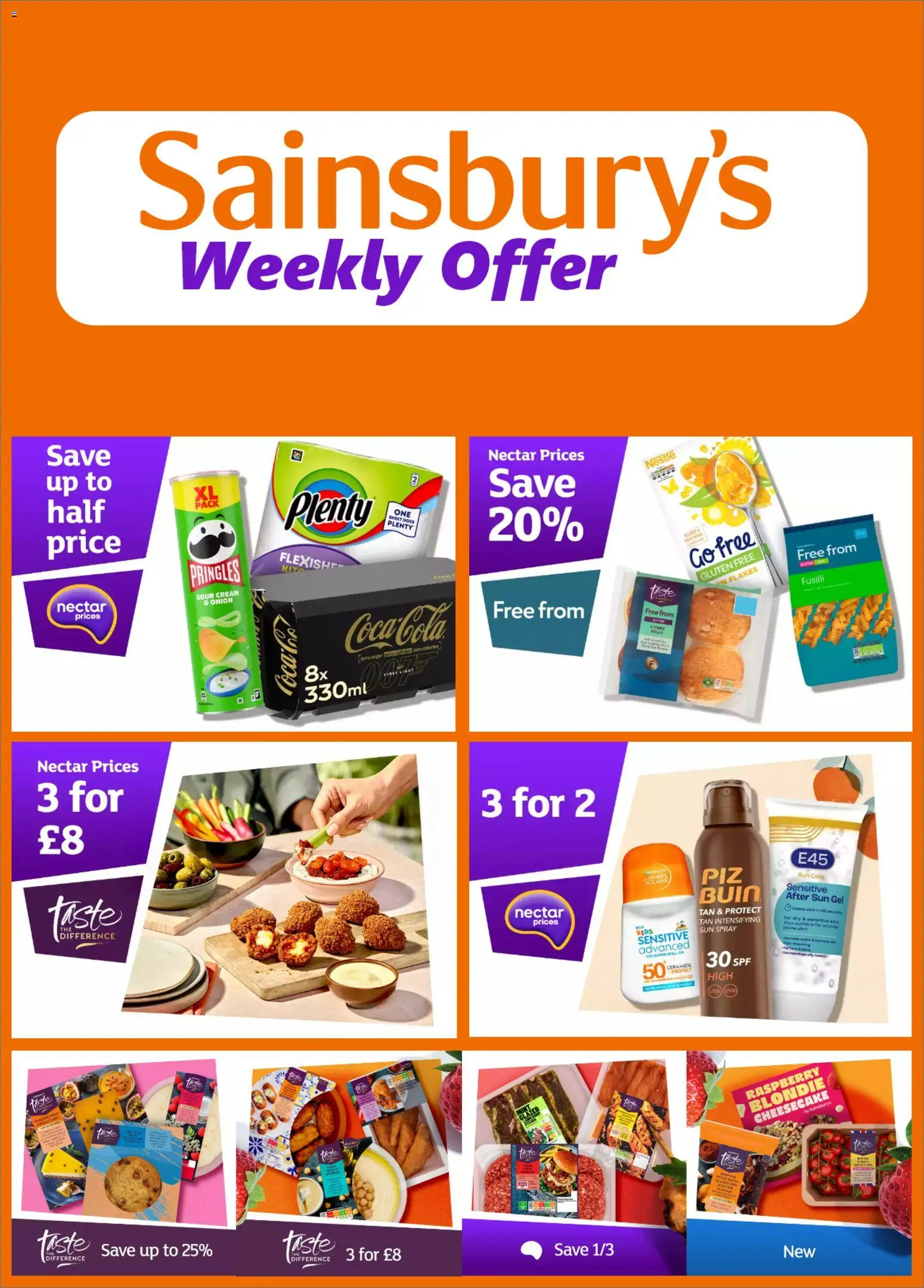 Preview of Sainsbury's Sainsbury's - Weekly offers valid from 19/05/2026 - Cream, Cheesecake, Raspberry, Onion, Sour cream, Flakes
