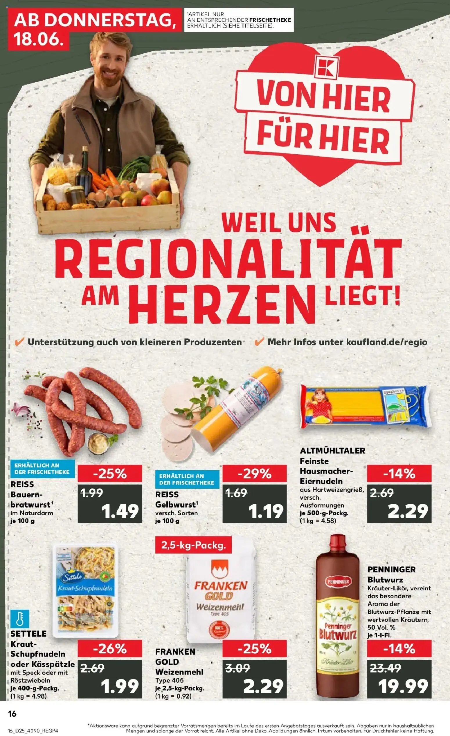 Vorschau von dem Prospekt des Geschäftes Kaufland, gültig ab dem 18.06.2026 - Weizenmehl, Kraut