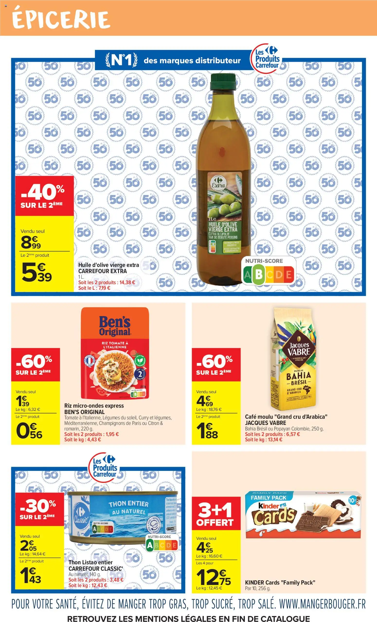 Prévisualisation de Carrefour Market Les calendriers de l'avent du magasin Carrefour Market formulaire valide 03/11/2026 - Café, Citron, Riz, Huile, Champignons, Café moulu, Huile d'olive vierge, Huile d'olive vierge extra