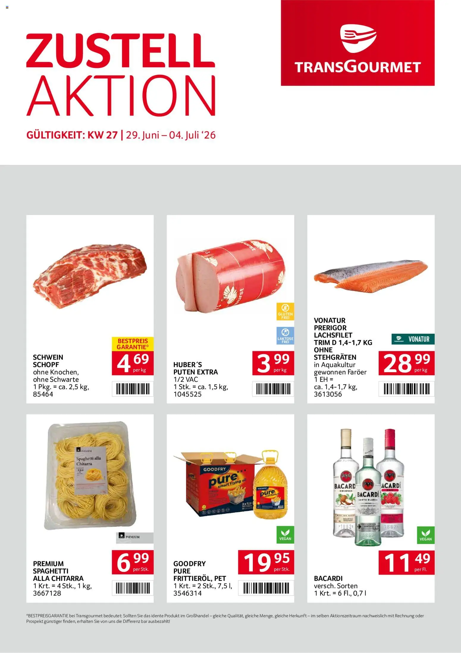 Vorschau der Angebote: Transgourmet Transgourmet Zustellaktion gültig ab 29.06.2026