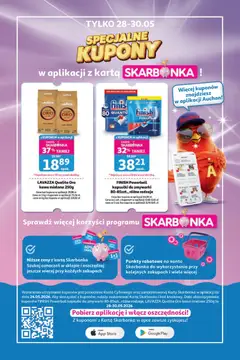 Pogląd gazetki "Auchan gazetka - Specjalne Kupony Skarbonka" ze sklepu Auchan ważnej od 28.05.2026