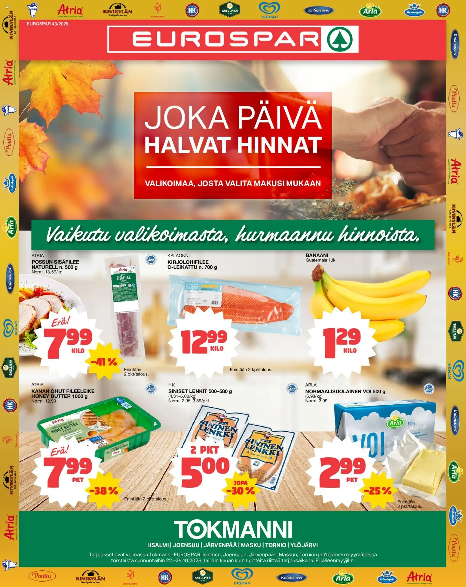 Kaupan Tokmanni Tokmanni Eurospar esikatselu, voimassa 22/10/2026 - Voi