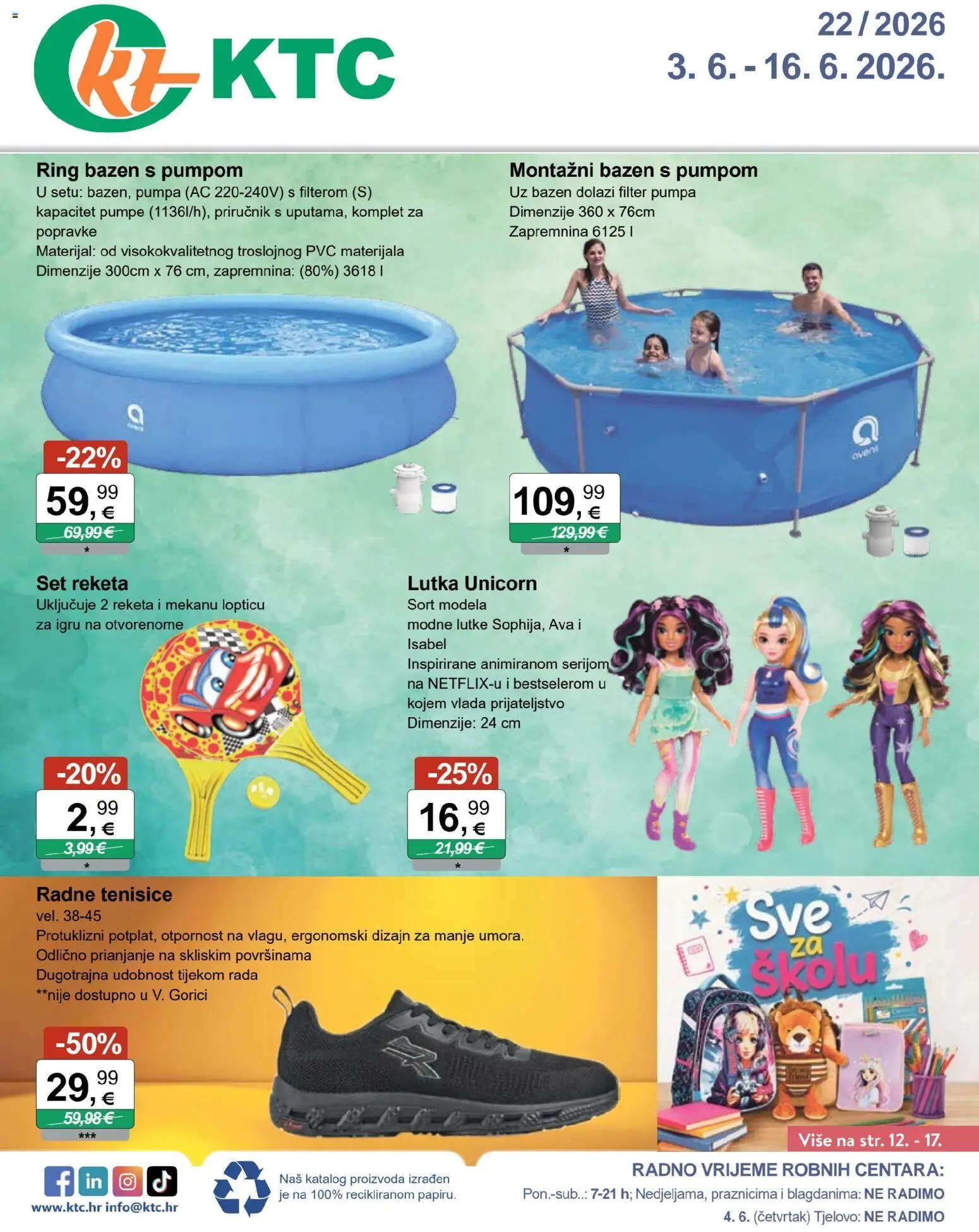 Pregled letka KTC Katalog igračke i tekstil trgovine KTC vrijedi od 03.06.2026