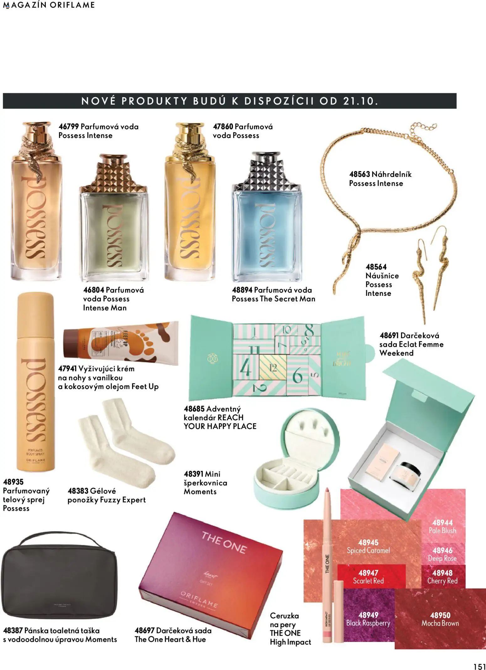 Náhľad Oriflame letáku platného od 30.09.2026 - Voda, Adventný kalendár, Ponožky, Taška, Ceruzka, Mocha, Krém