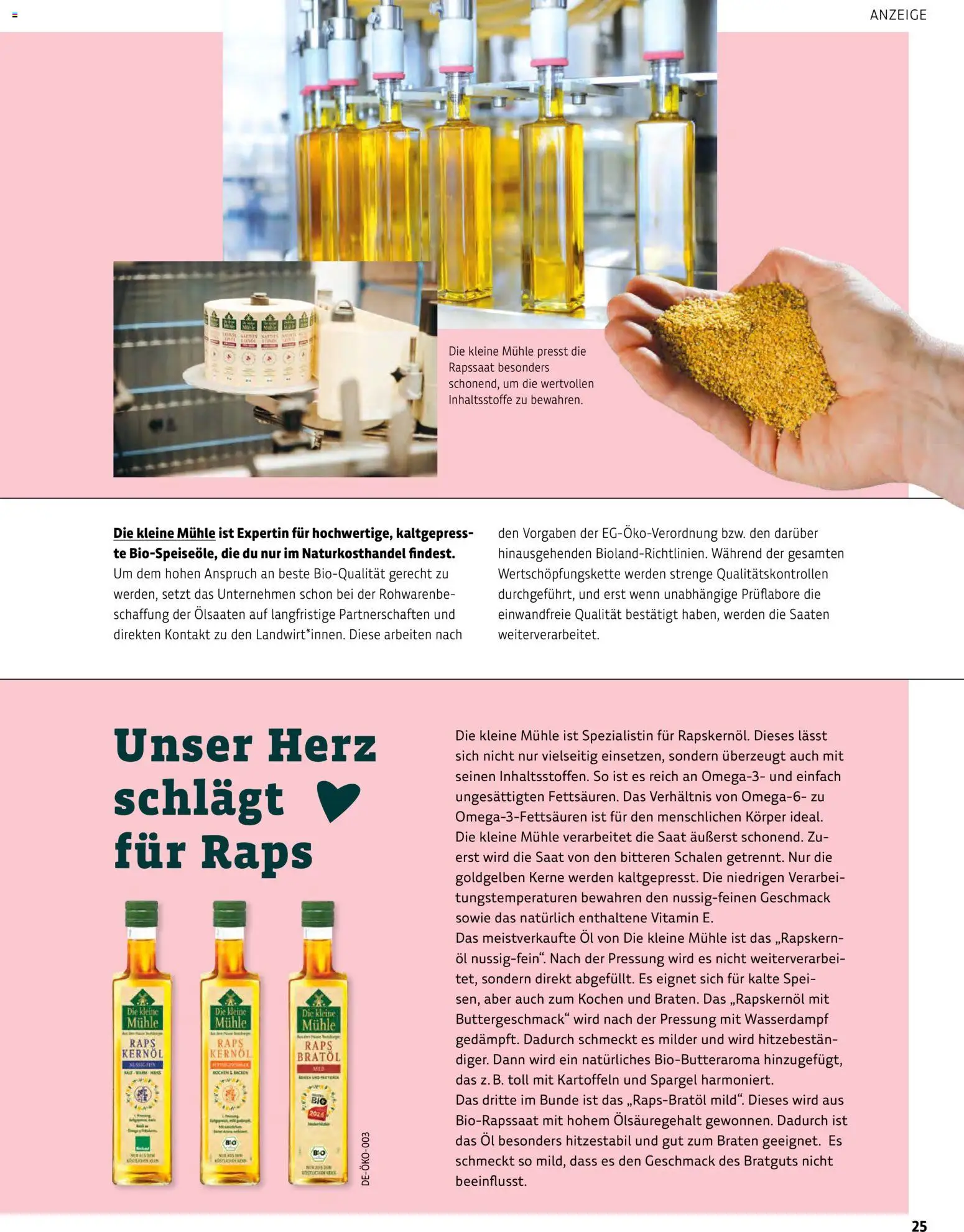 Vorschau von dem Prospekt des Geschäftes Denns BioMarkt, gültig ab dem 17.07.2026 - Öl, Spargel, Mühle, Kartoffeln
