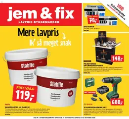 Eksempel på tilbudsavis Jem & fix - Tibudsavis uge 41 fra butik Jem & fix gyldig fra 04/10/2026