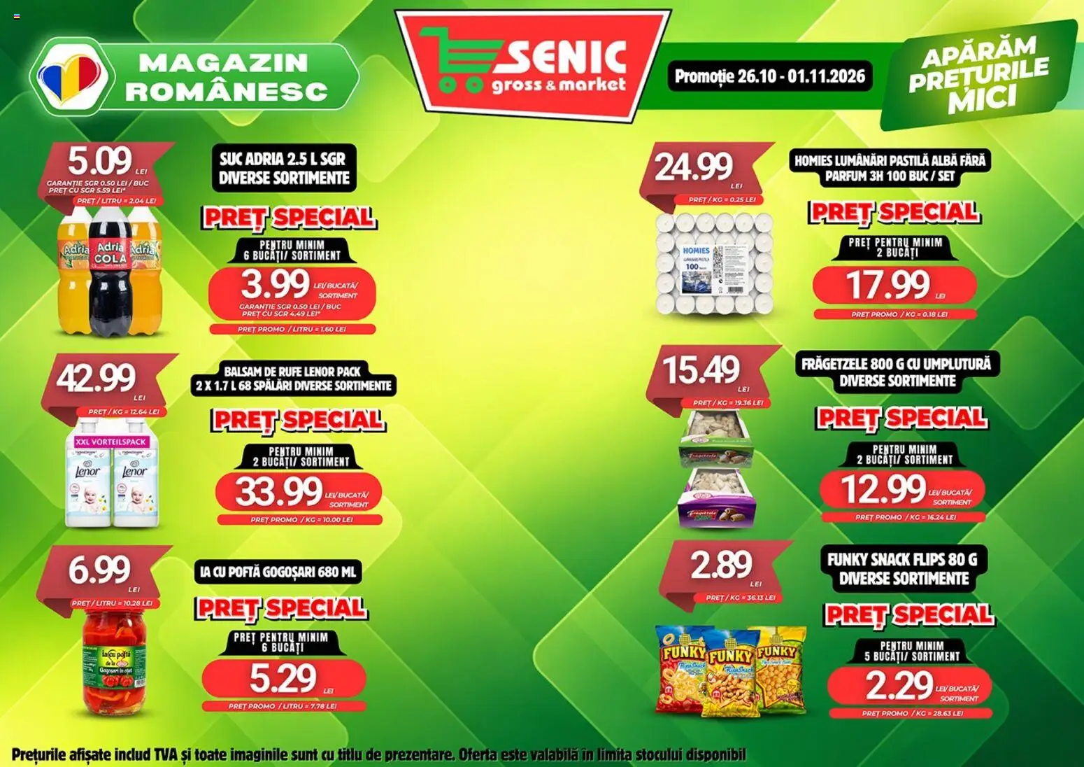 Previzualizarea de cataloage: Senic Senic Catalog valabil de la 26.10.2026 - Parfum, Mici, Balsam de rufe, Cola, Alba, Suc, Balsam