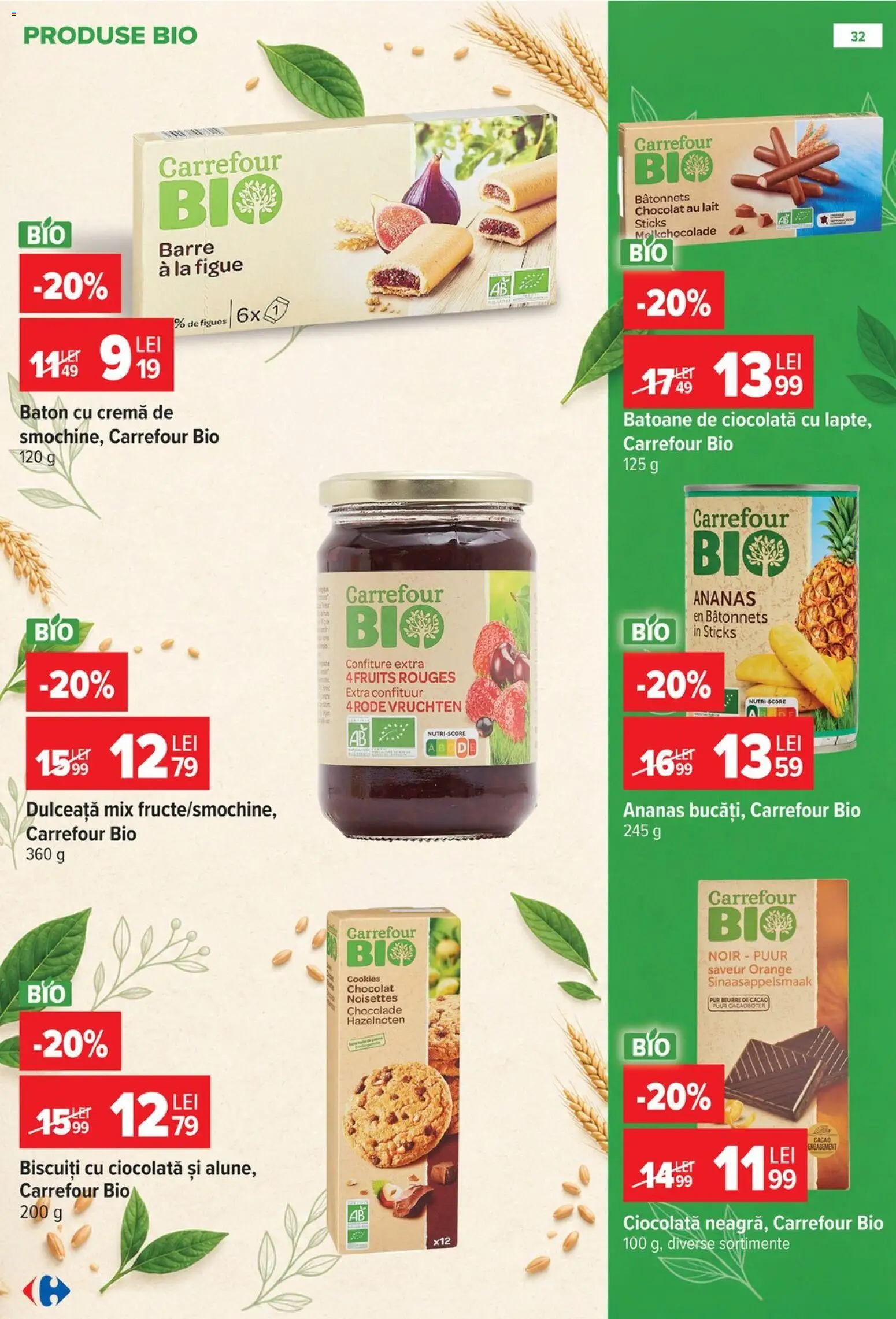 Previzualizarea de cataloage: Carrefour Carrefour Catalog valabil de la 28.10.2026 - Ciocolată, Ananas, Biscuiți, Cremă, Cacao, Bio, Dulceata