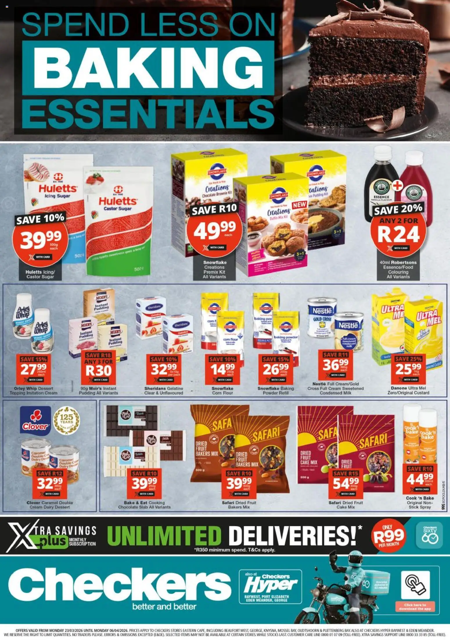 Checkers - Eastern Cape - Baking Essentials Promotion 23/03 - 06/04/2026