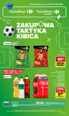 Pogląd gazetki "Carrefour gazetka - Zakupowa taktyka kibica" ze sklepu Carrefour ważnej od 13.07.2026