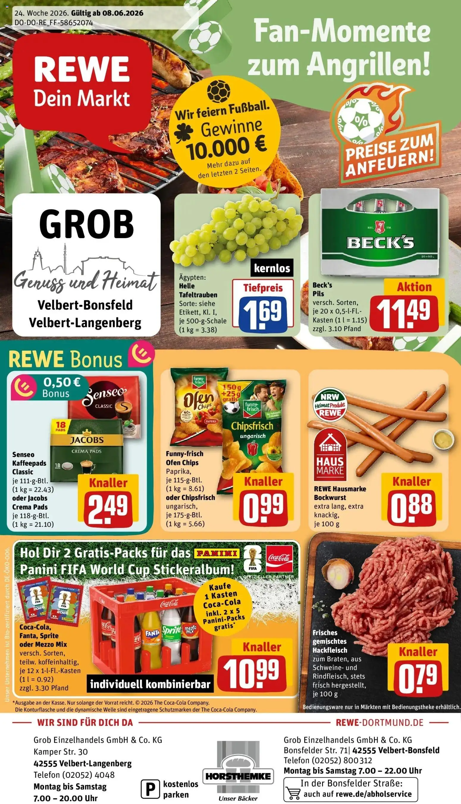 Vorschau von dem Prospekt des Geschäftes Rewe, gültig ab dem 08.06.2026