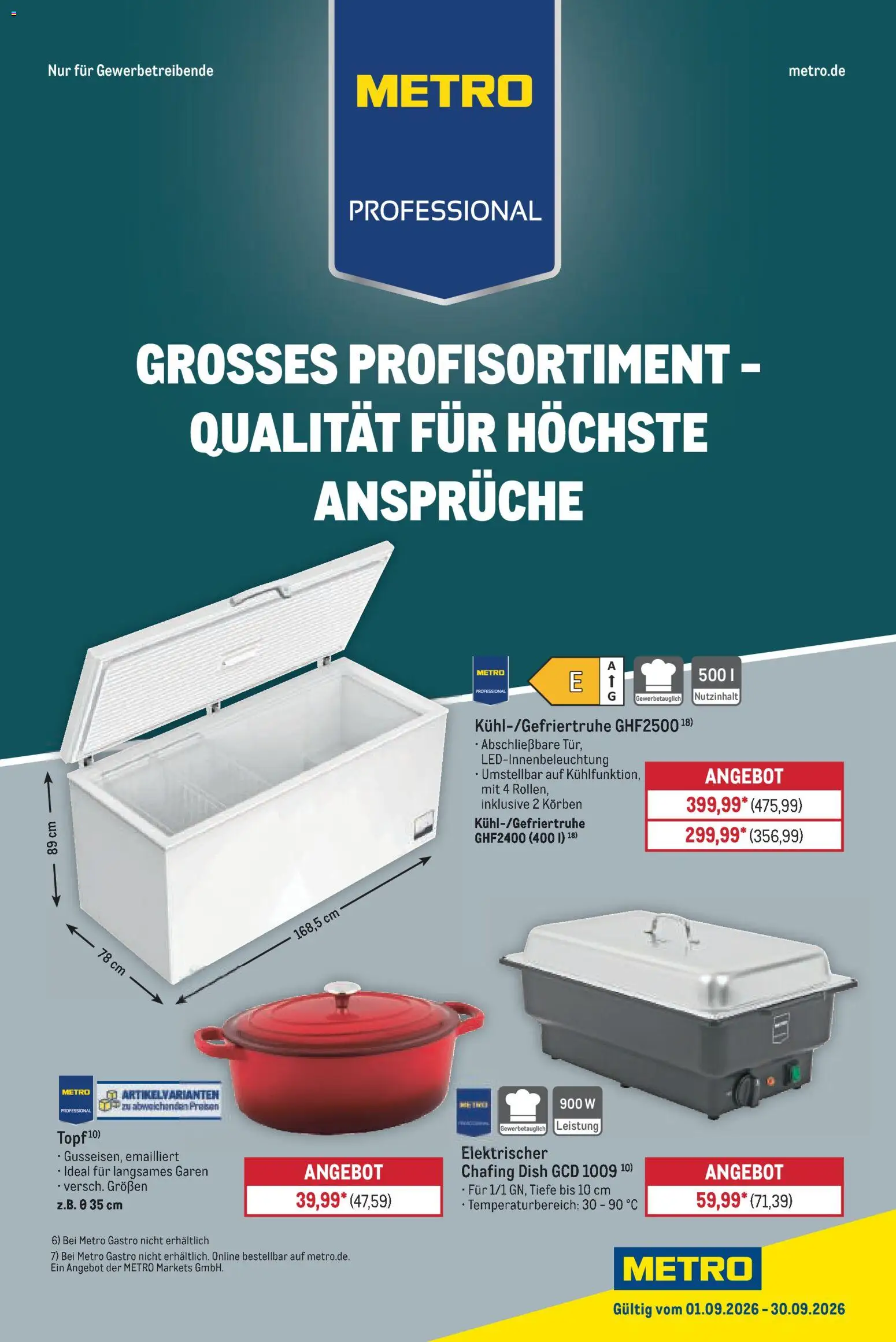 Vorschau von dem Prospekt des Geschäftes Metro, gültig ab dem 01.09.2026