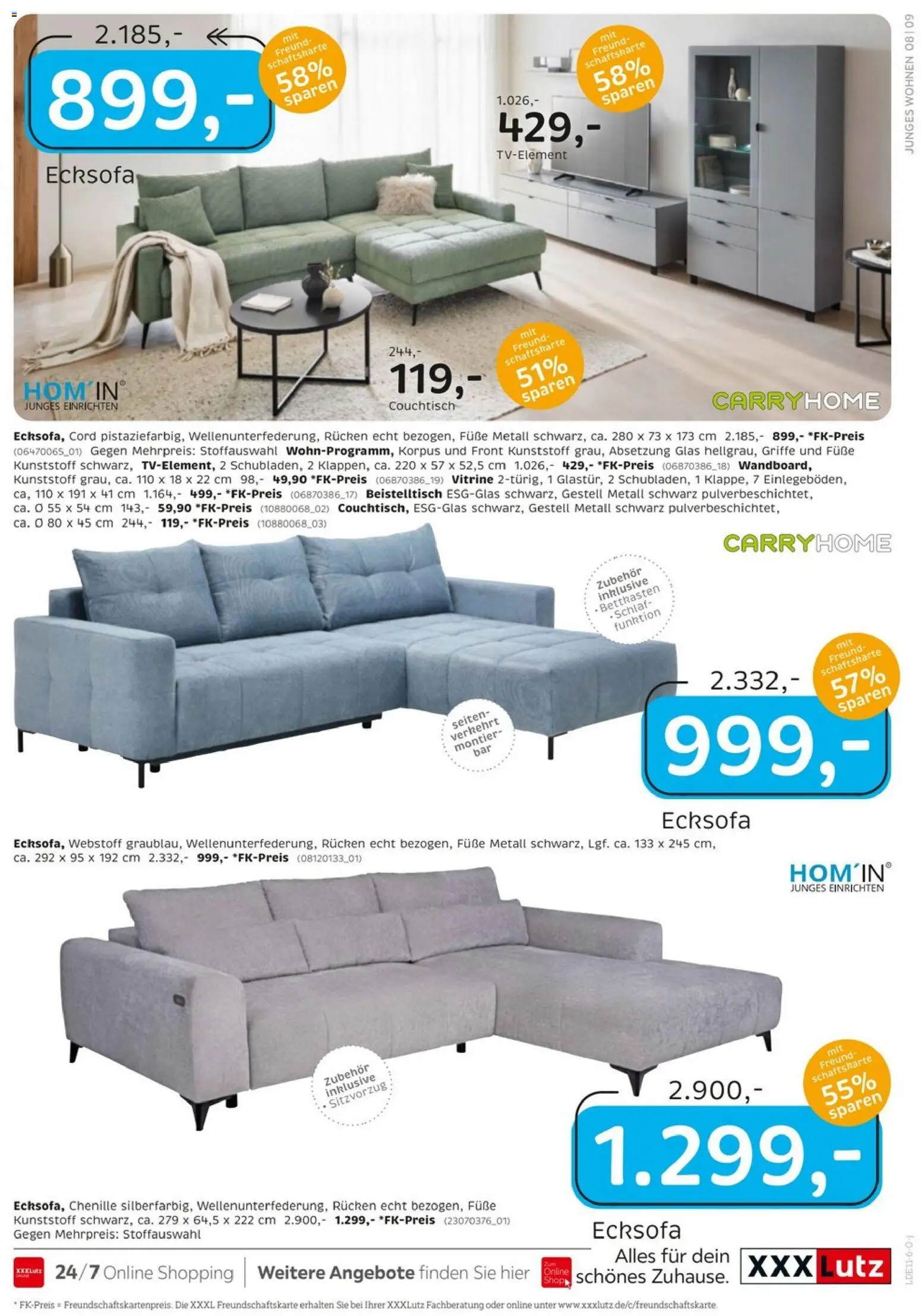 Vorschau von dem Prospekt des Geschäftes XXXLutz, gültig ab dem 24.10.2026 - Couchtisch, Beistelltisch, Ecksofa, Vitrine