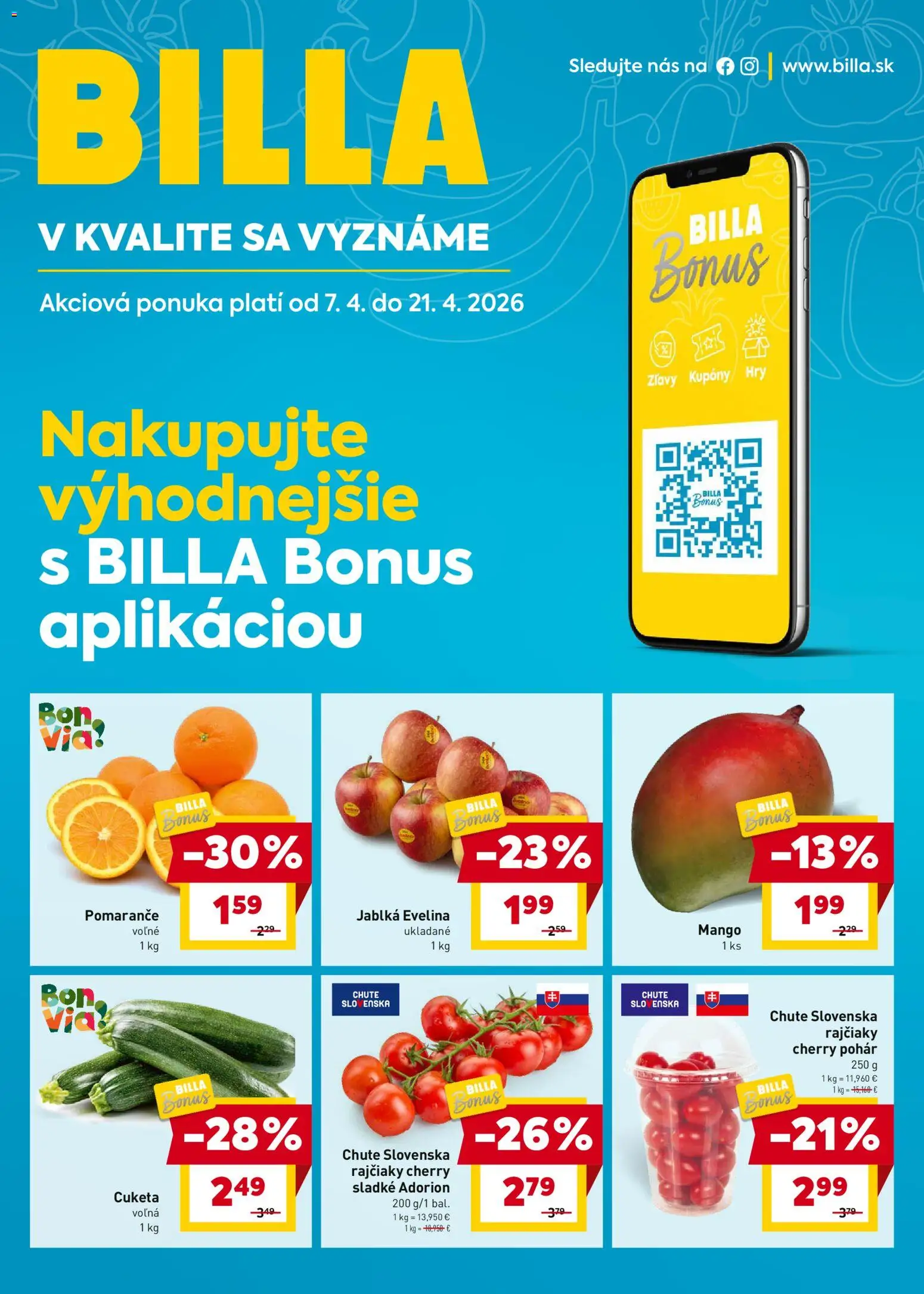 Náhľad Billa letáku platného od 07.04.2026