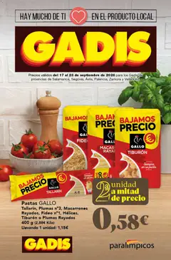 Vista previa del folleto de la tienda Gadis válido desde el 17/09/2026 