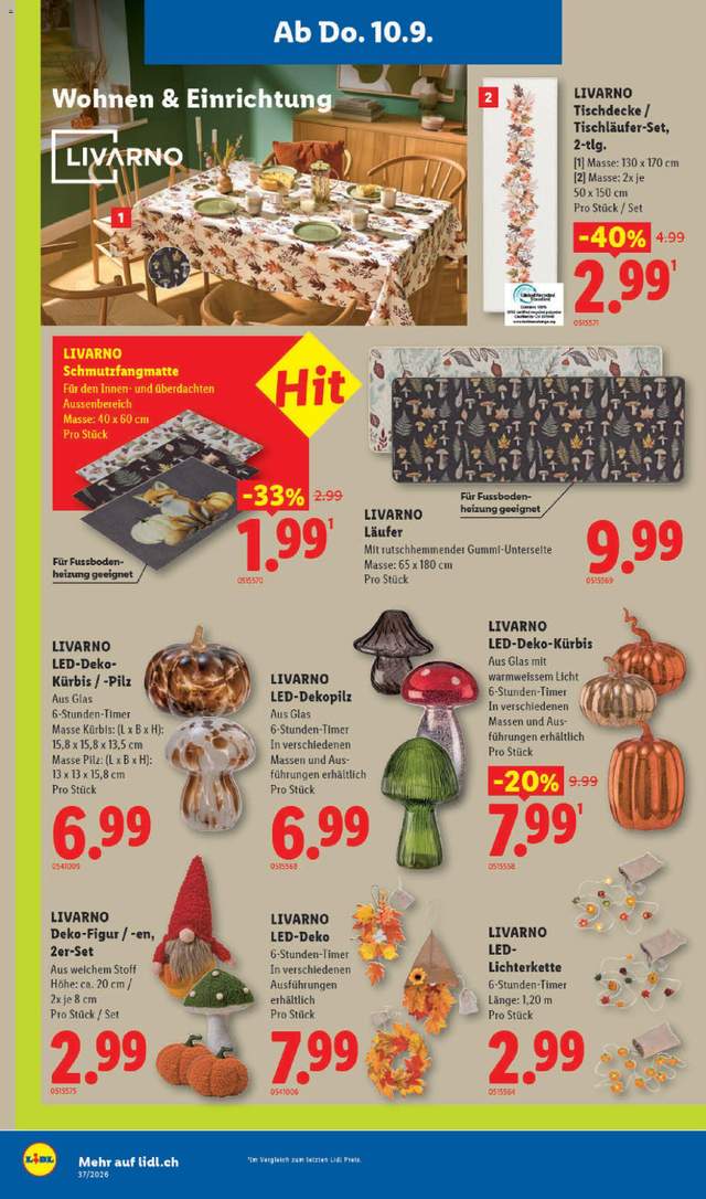 Neue Lidl Aktionen ab 10.09.