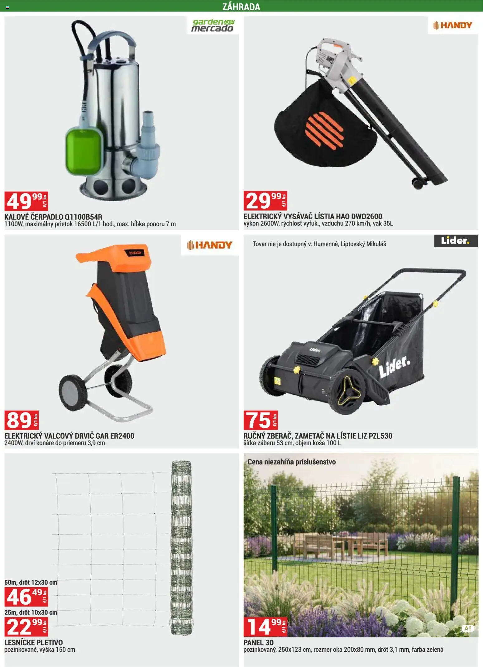 Náhľad Merkury Market letáku platného od 01.11.2026 - Vysávač, Pletivo, Čerpadlo, Drvič