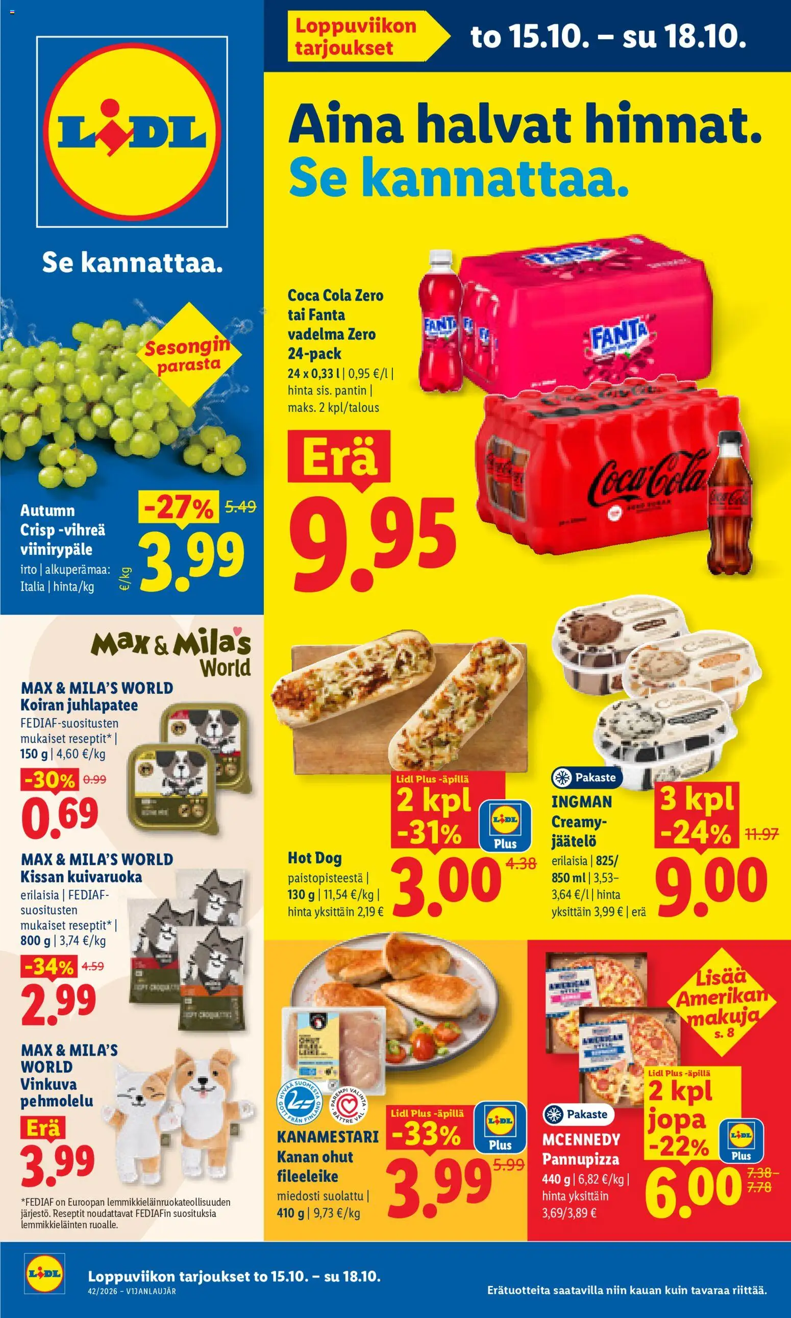 Kaupan Lidl Lidl tarjoukset esikatselu, voimassa 15/10/2026