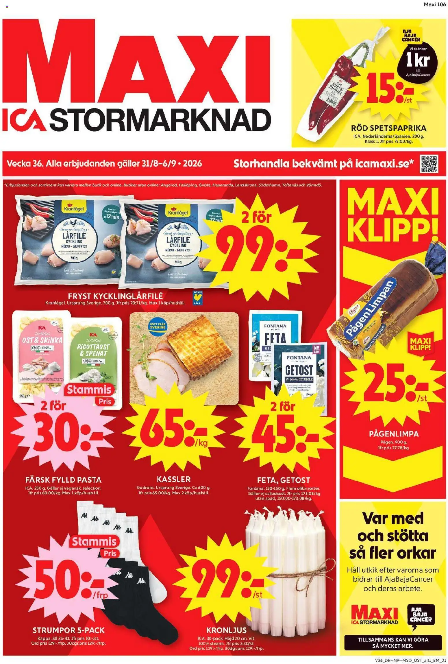 Förhandsgranska reklamblad ICA Maxi erbjudanden från butik ICA Maxi gäller från 31/08/2026