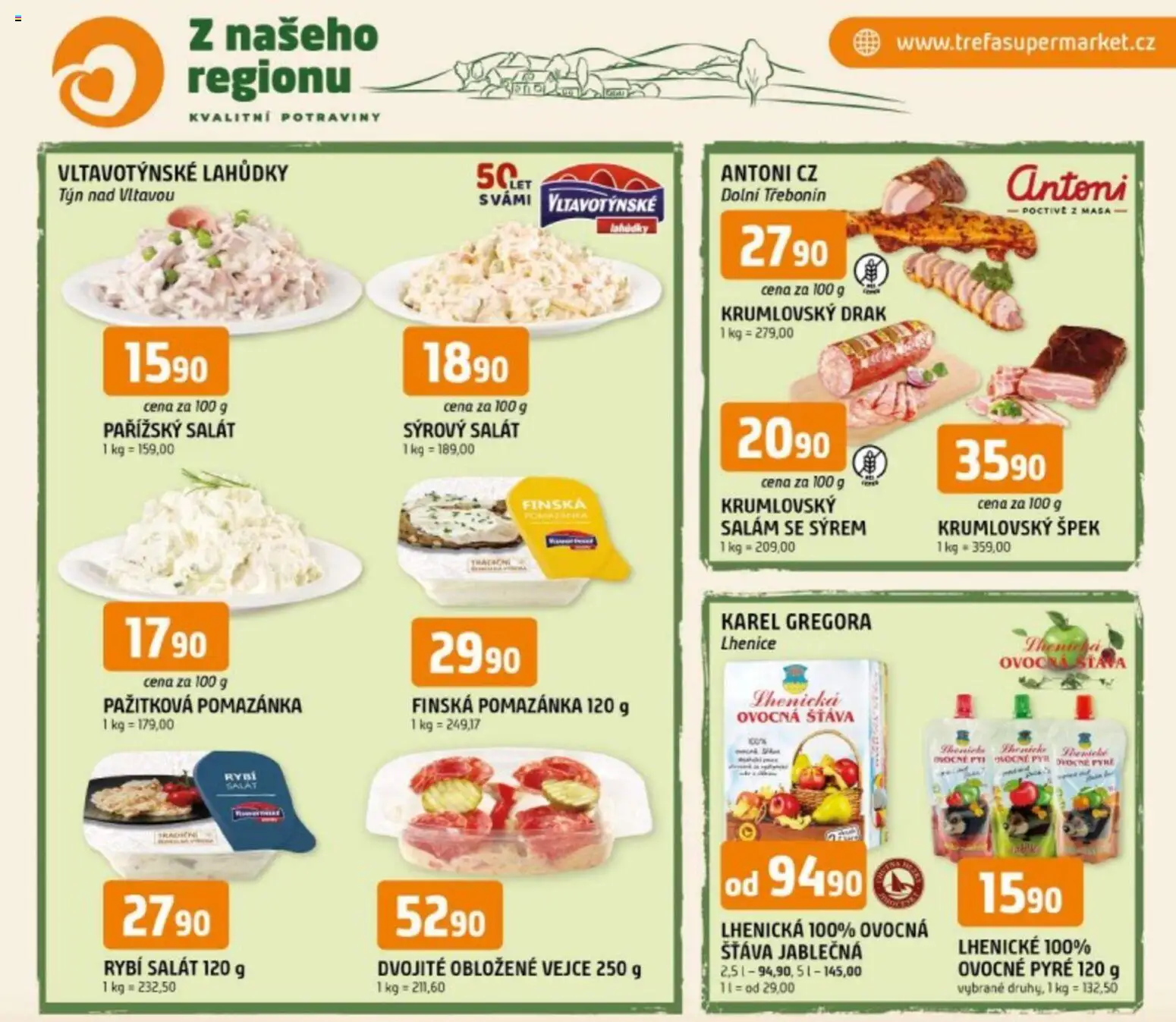 Náhled nabídky: Trefa Trefa leták - Z našeho regionu kvalitní potraviny platný od 23.09.2026