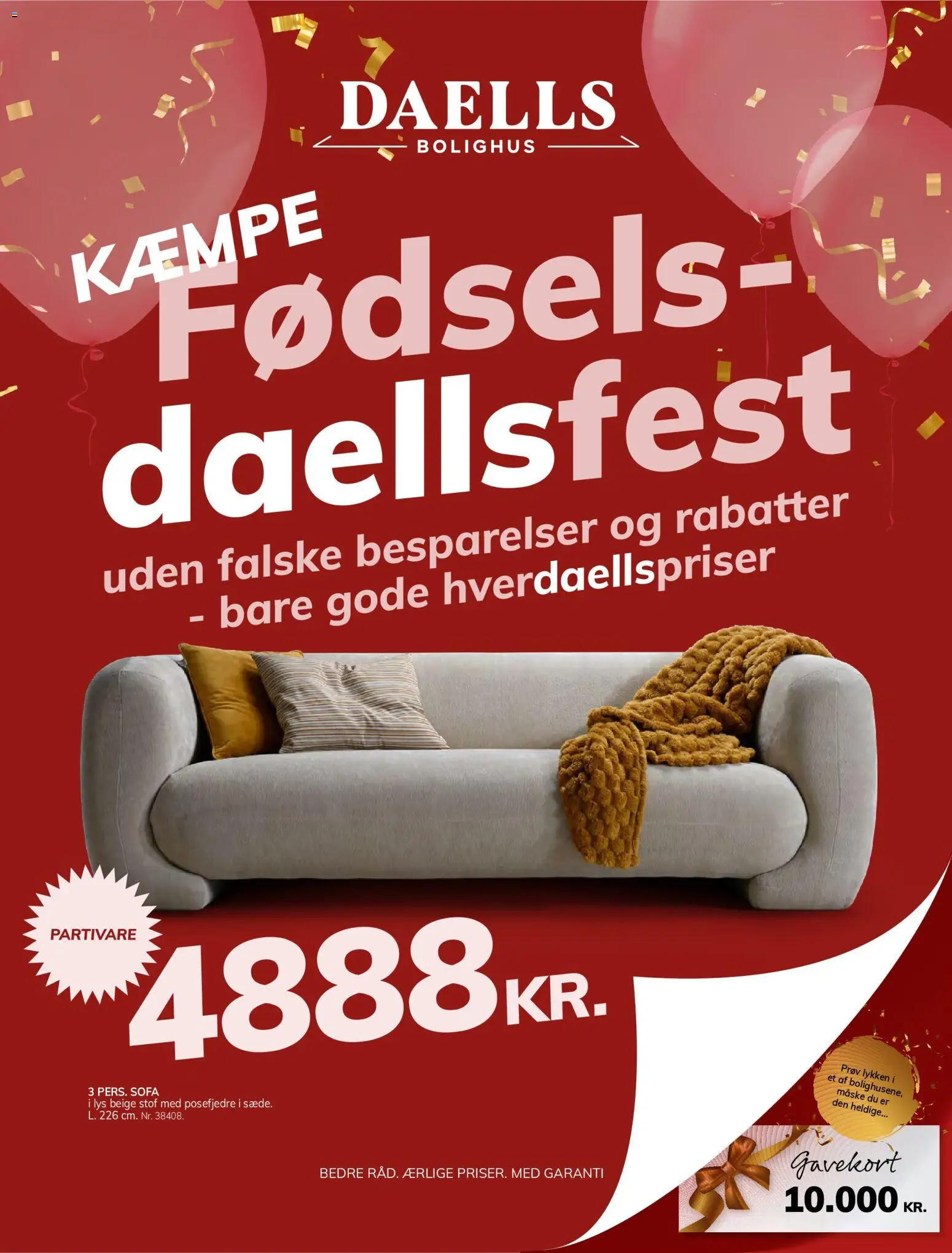 Eksempel på tilbudsavis Daells Bolighus - Tilbudsavis fra butik Daells Bolighus gyldig fra 23/09/2026 - Sofa, Stof, Maske