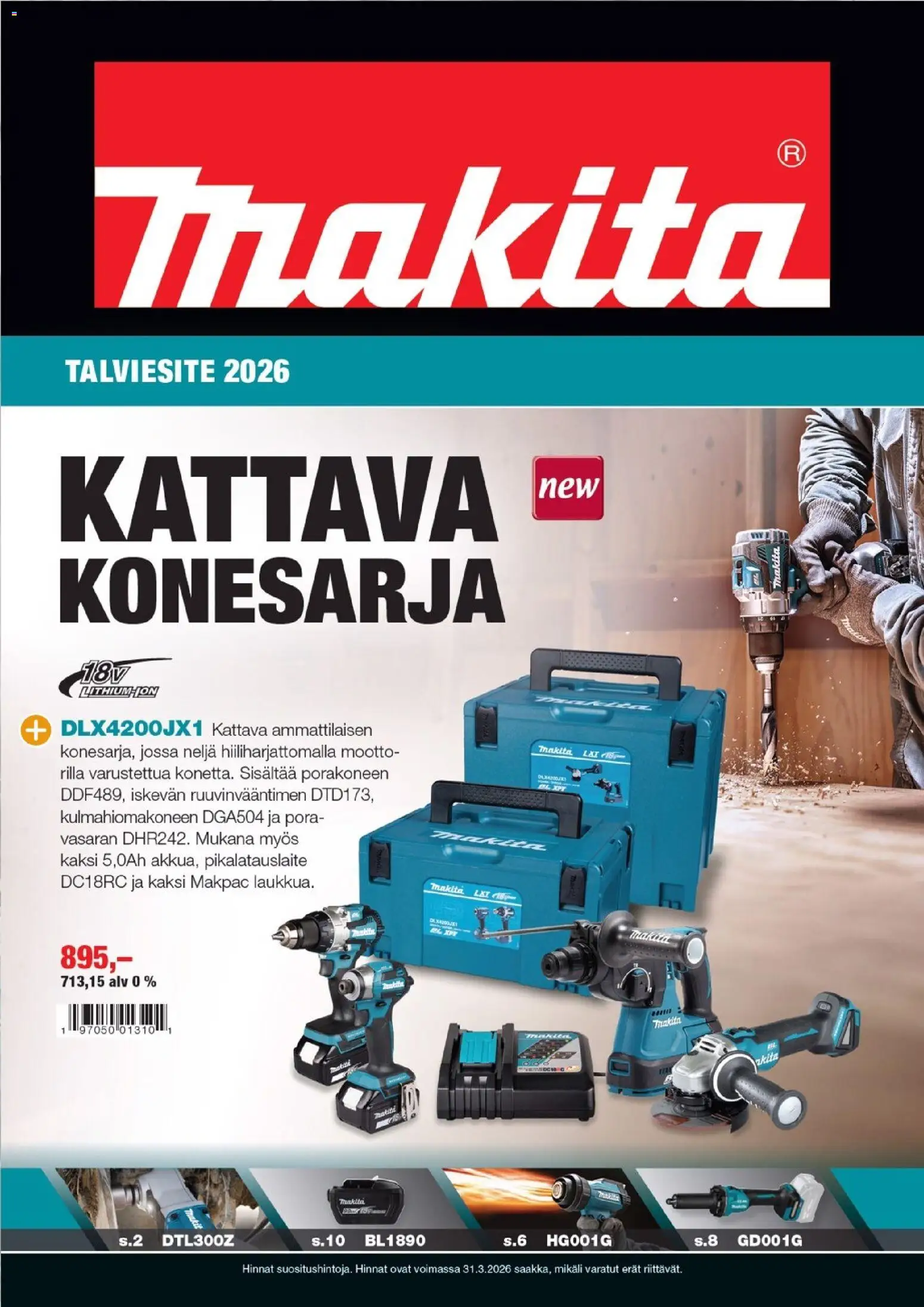 Kaupan Makita Tarjoukset esikatselu, voimassa 01/01/2026 - Pora