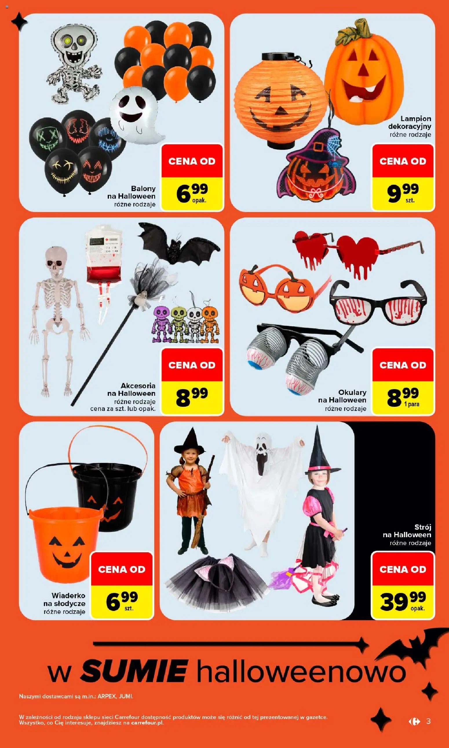 Pogląd gazetki "Carrefour gazetka - Halloween" ze sklepu Carrefour ważnej od 05.10.2026 - Okulary, Słodycze, Lampion