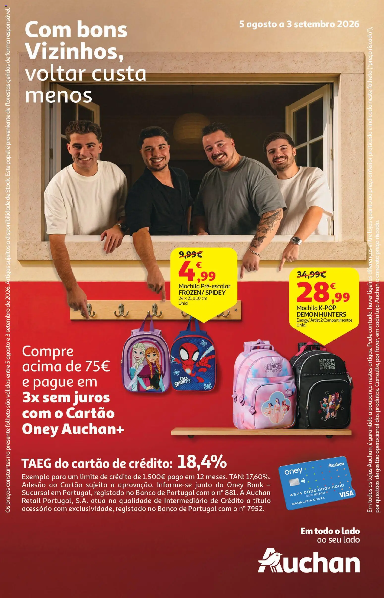 Pré-visualização do folheto da loja Auchan válida a partir de 05/08/2026 - Banco, Mochila