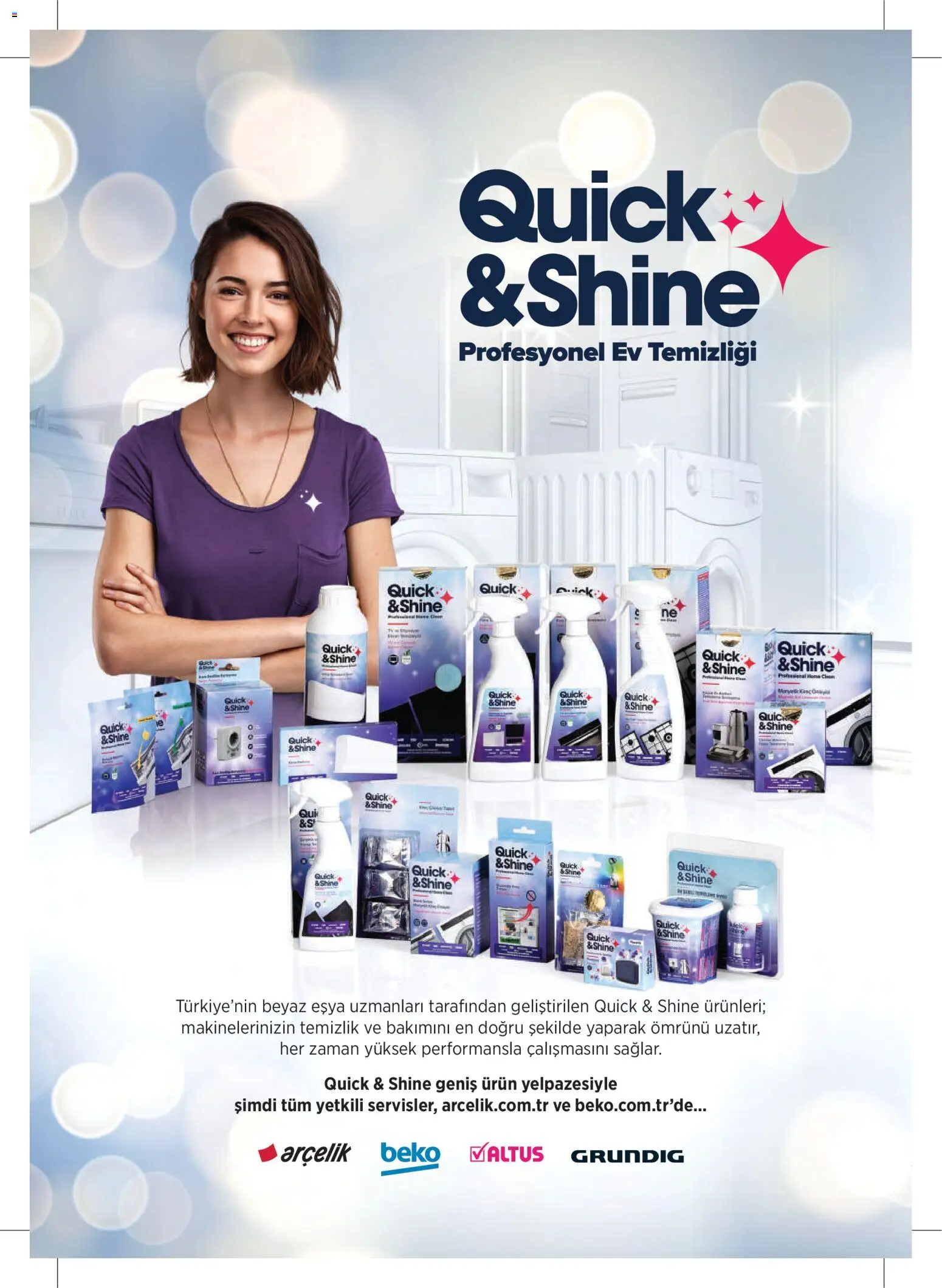 Arçelik Arçelik - Quick and Shine Temizlik ve Bakım Ürünleri 30.09.2026 - Broşürünün önizlemesi
