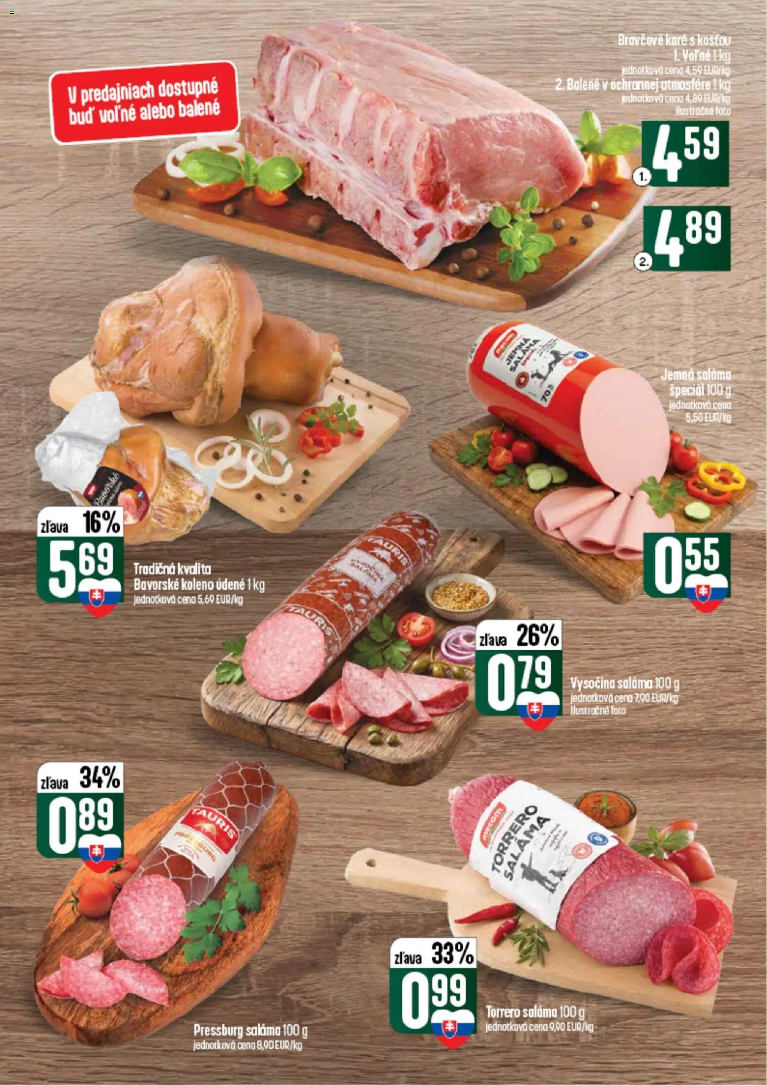 Náhľad COOP Jednota letáku platného od 10.09.2026 - Bravčové karé, Koleno, Saláma