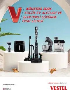 Vestel Vestel - Küçük Ev Aletleri 01.08.2026 - Broşürünün önizlemesi