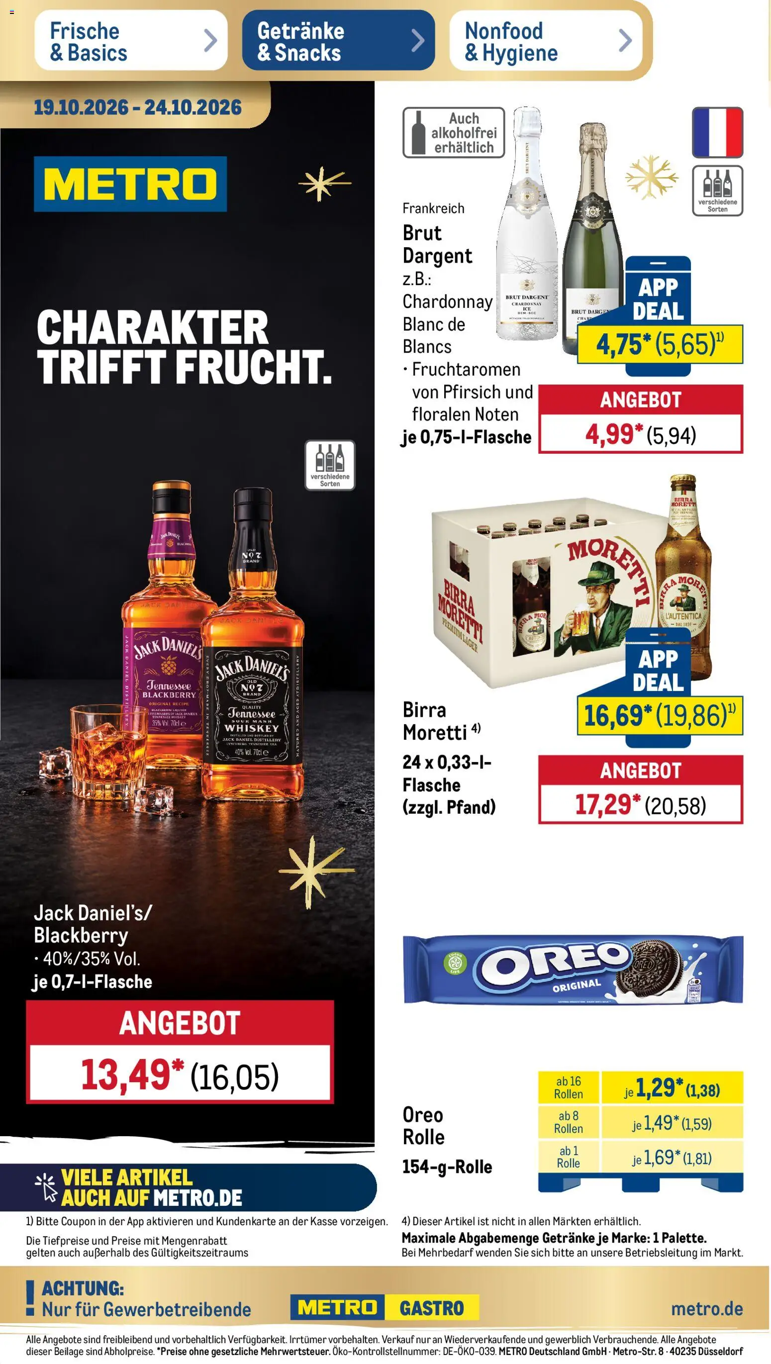 Vorschau von dem Prospekt des Geschäftes Metro, gültig ab dem 19.10.2026 - Schokolade, Milch, Merci, Mon cheri